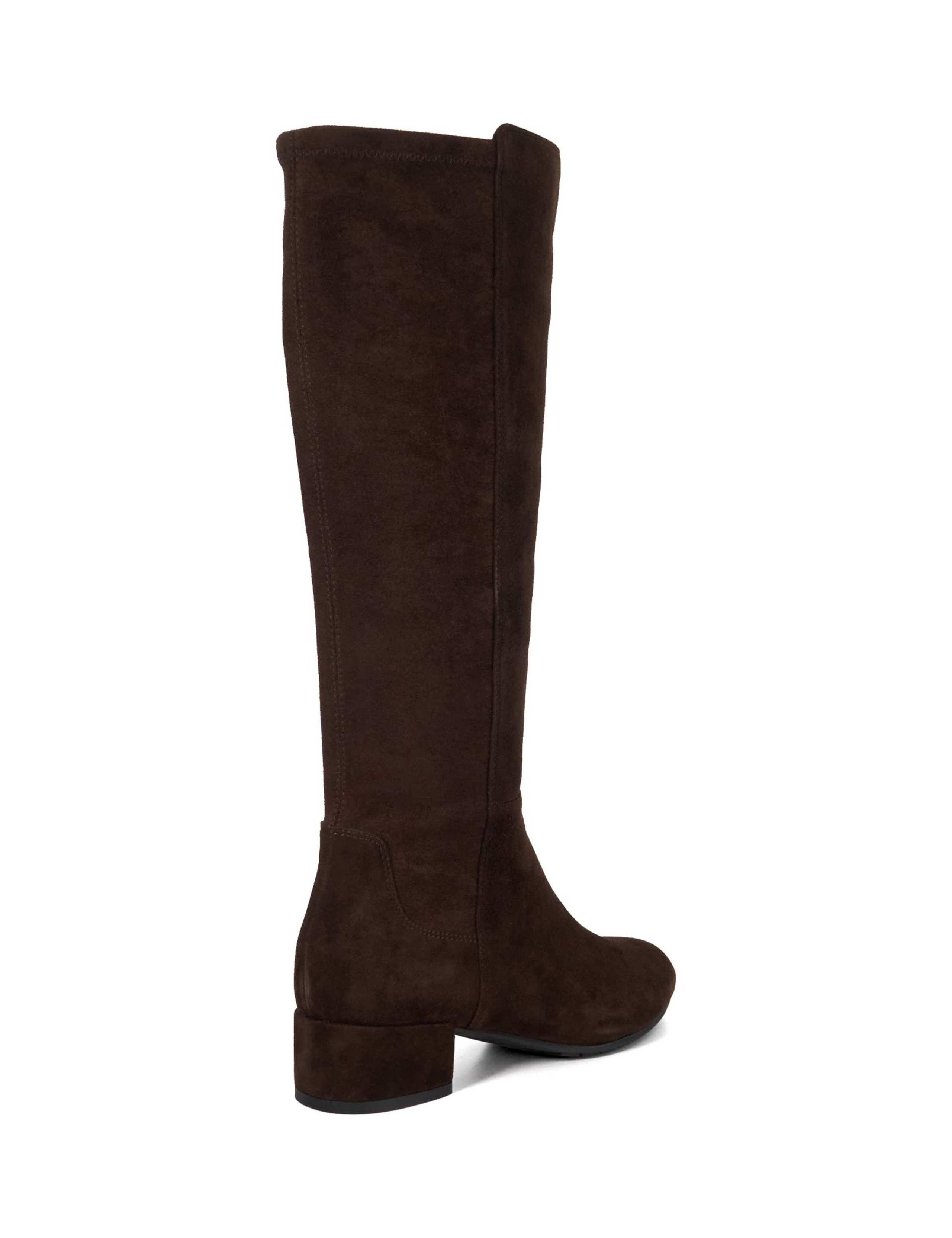 Suede Block Heel Knee High Boots 2 of 5