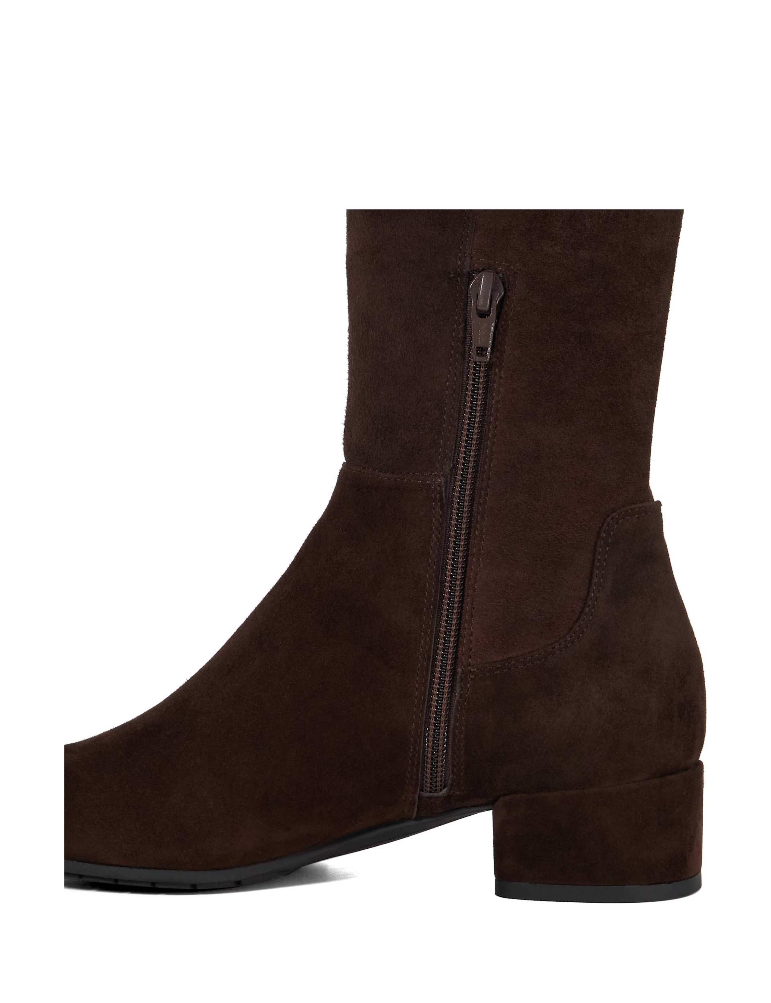 Suede Block Heel Knee High Boots 5 of 5