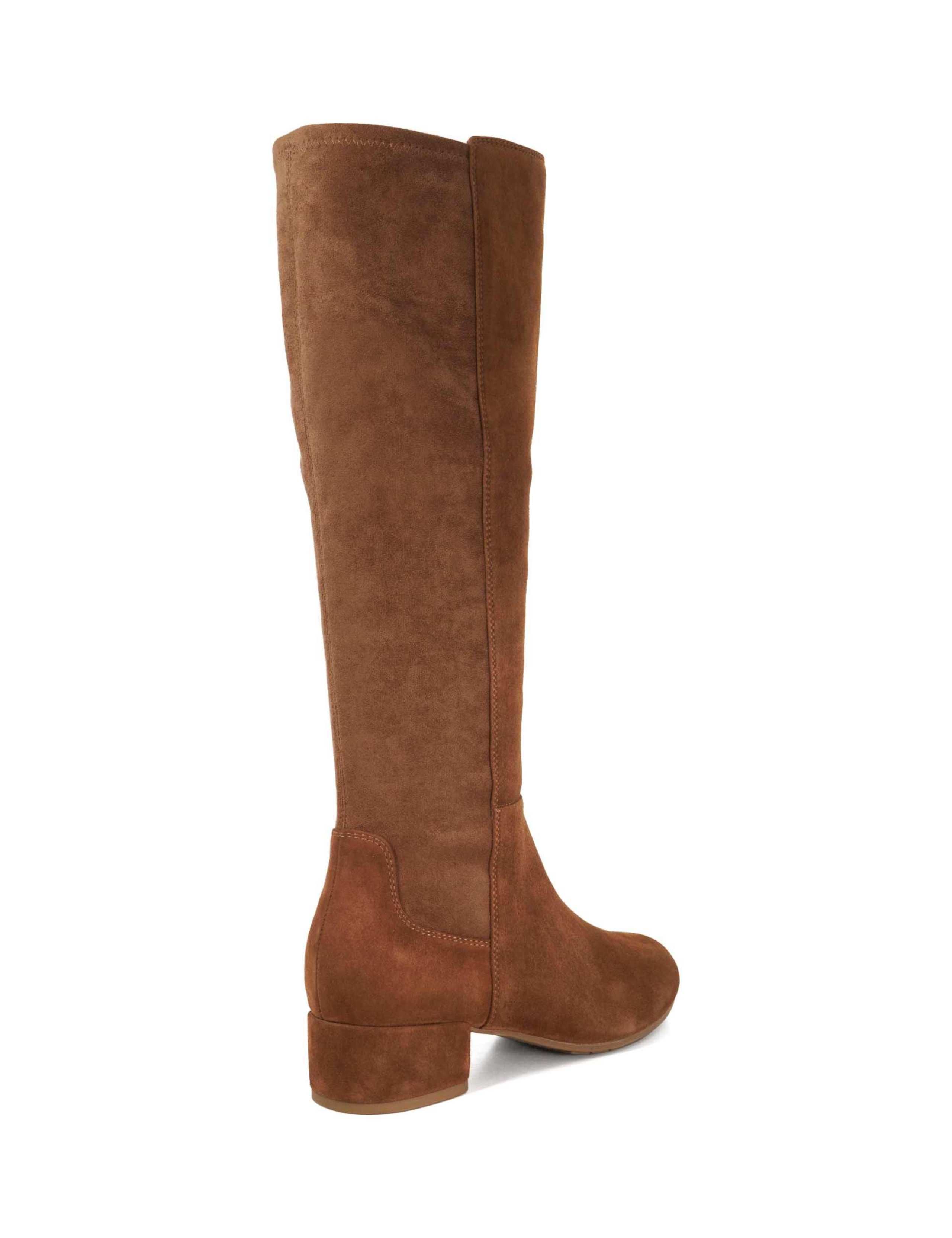 Suede Block Heel Knee High Boots 3 of 5
