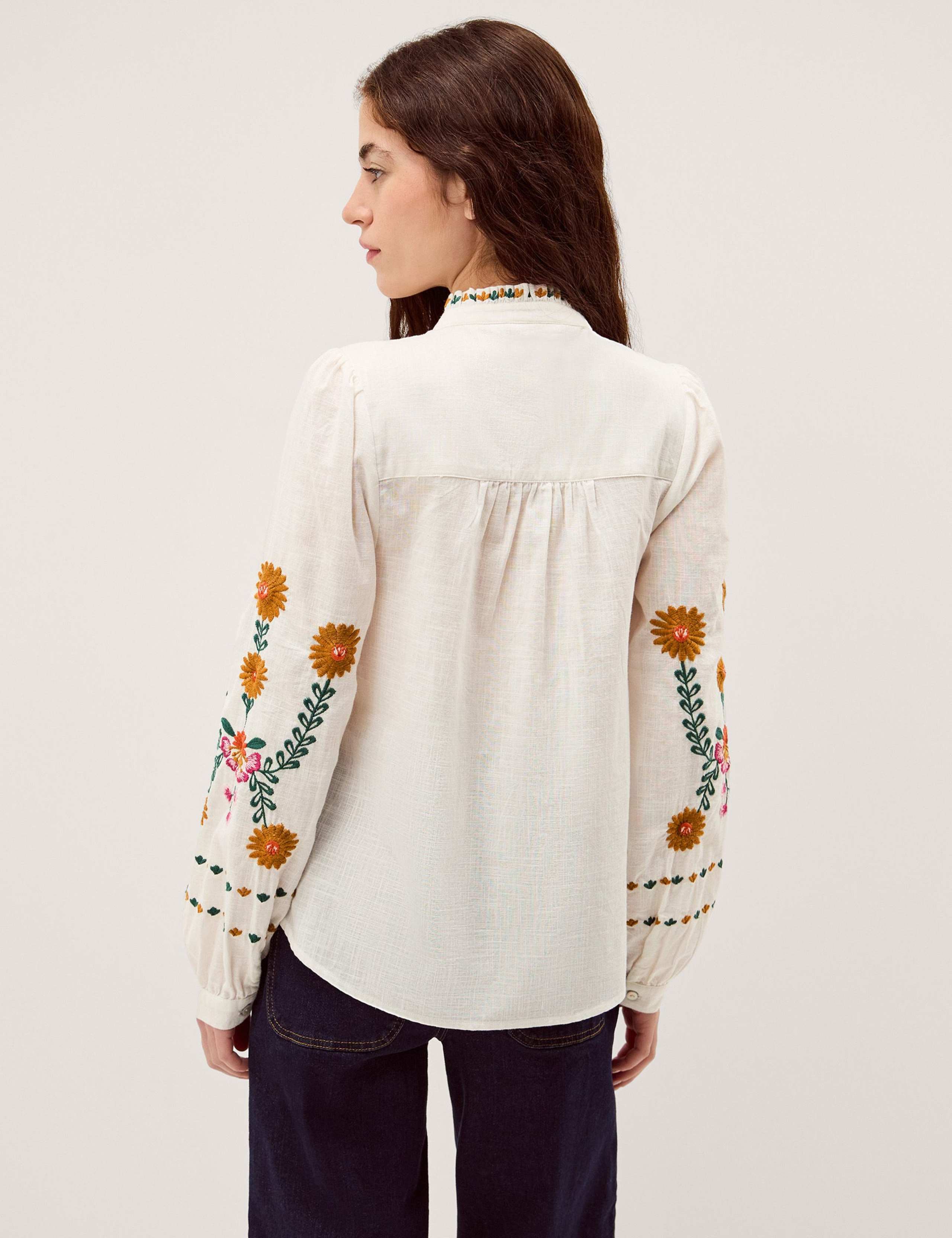 Pure Cotton Embroidered High Neck Top 4 of 5