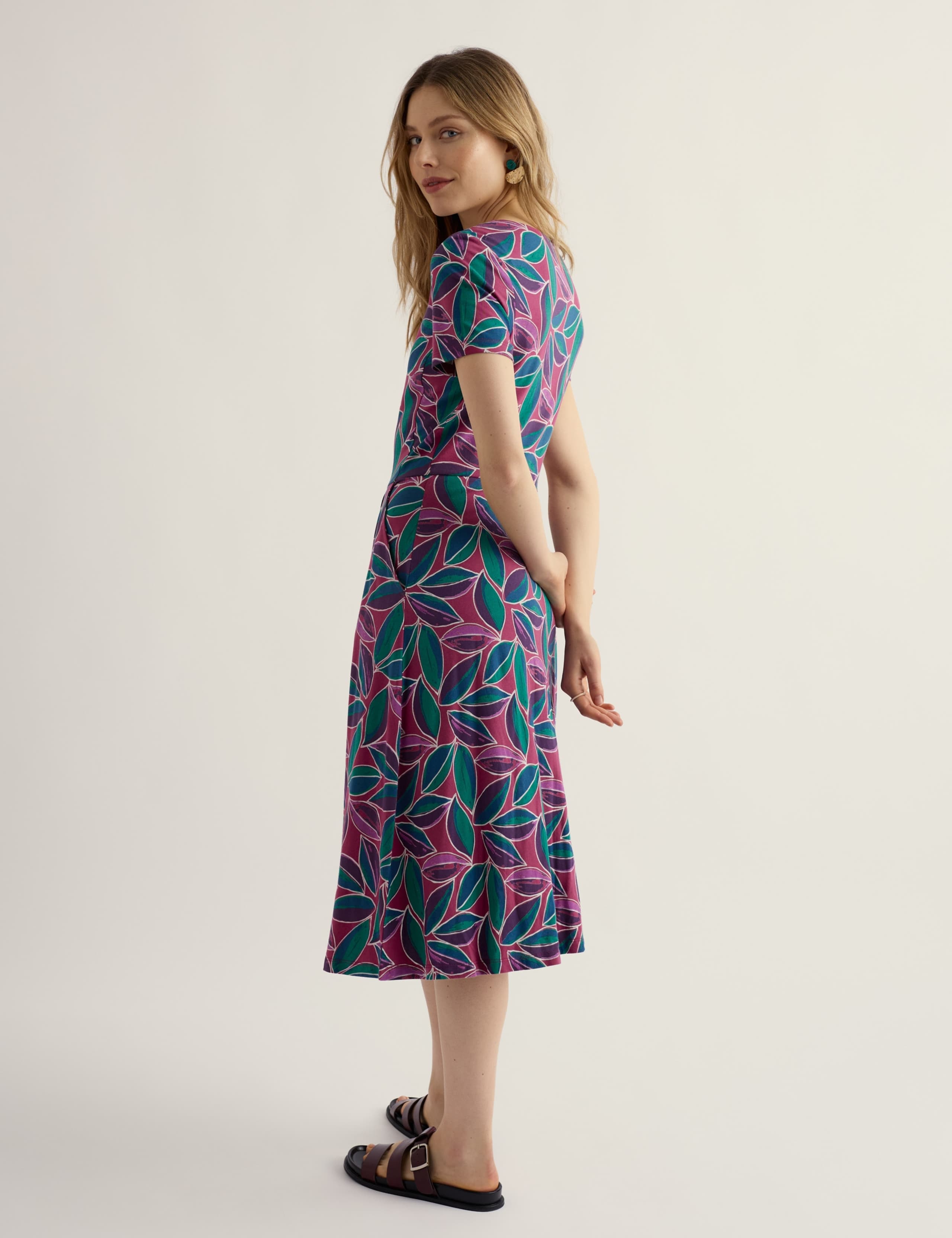 Cotton Rich Jersey Short Sleeve Midi Dress 5 of 5