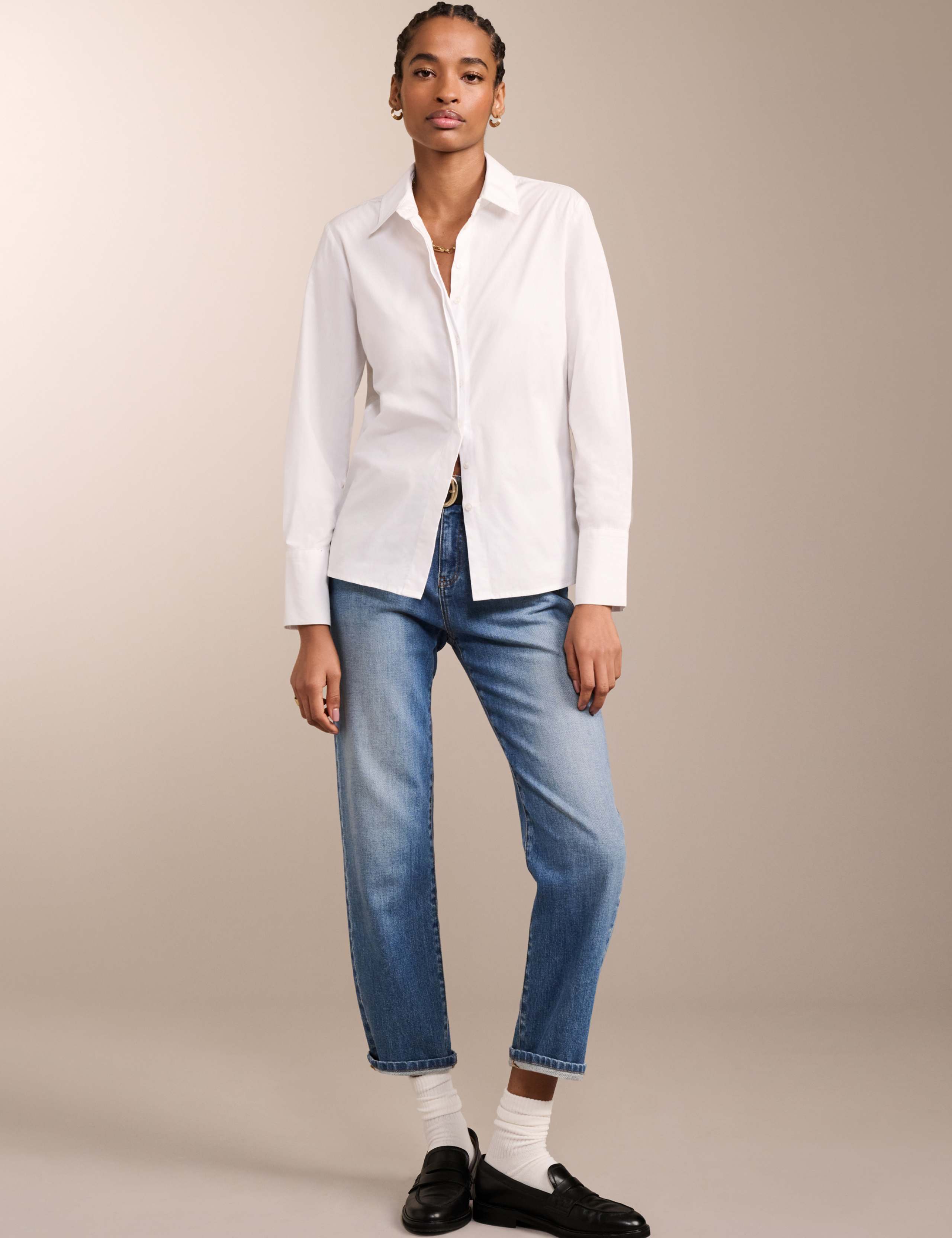 Boyfriend Mid Rise Ankle Grazer Jeans 1 of 6