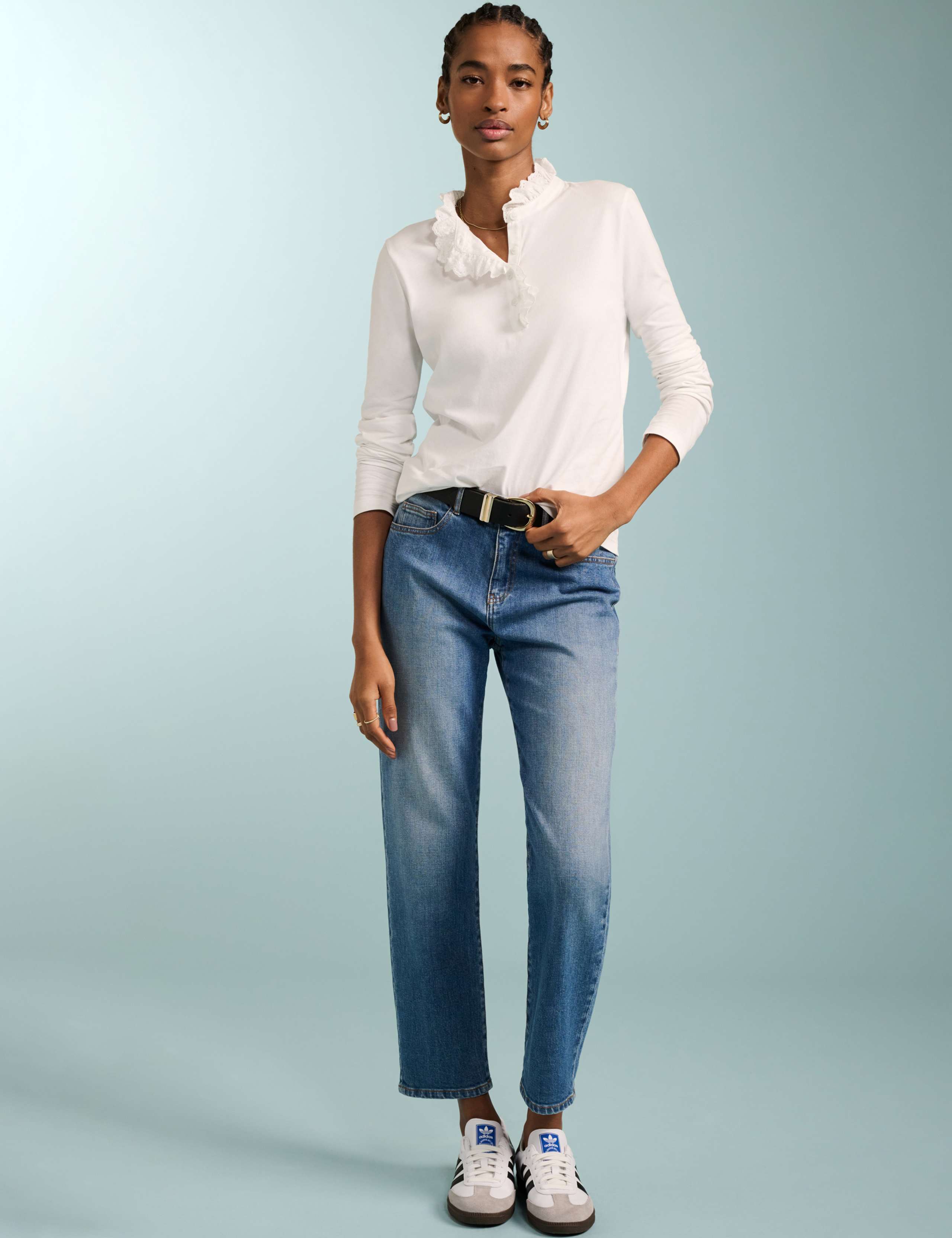 Boyfriend Mid Rise Ankle Grazer Jeans 3 of 6