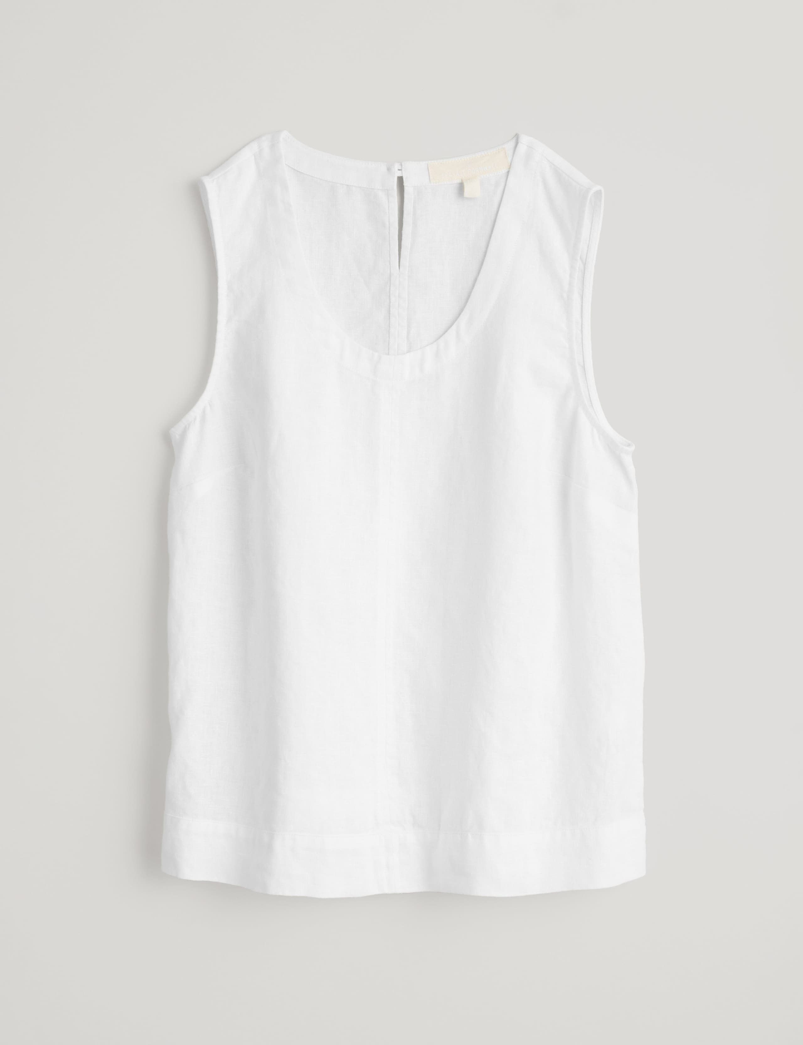 Pure Linen Round Neck Vest 2 of 4