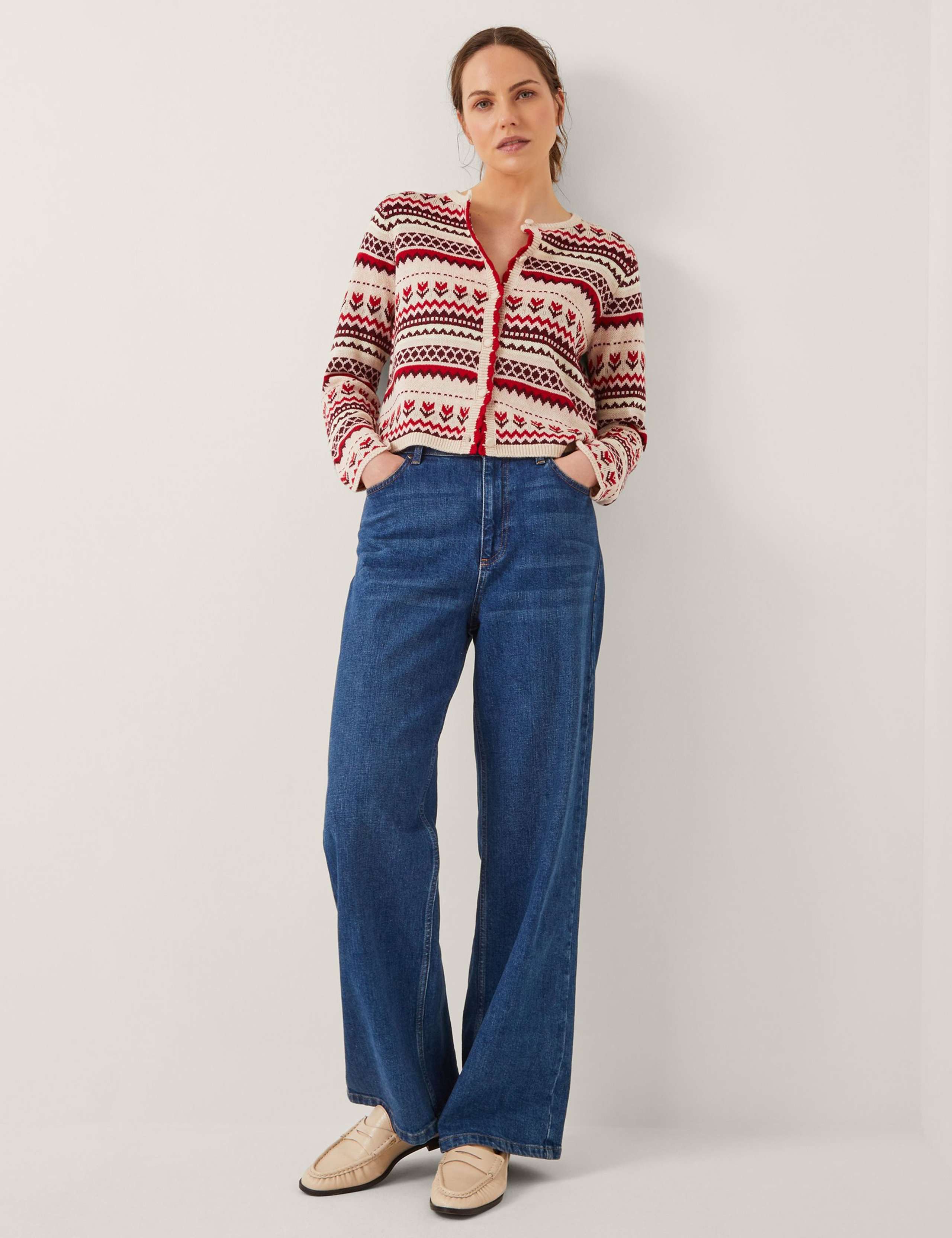 Jacquard Fair Isle Cardigan with Wool 3 of 5