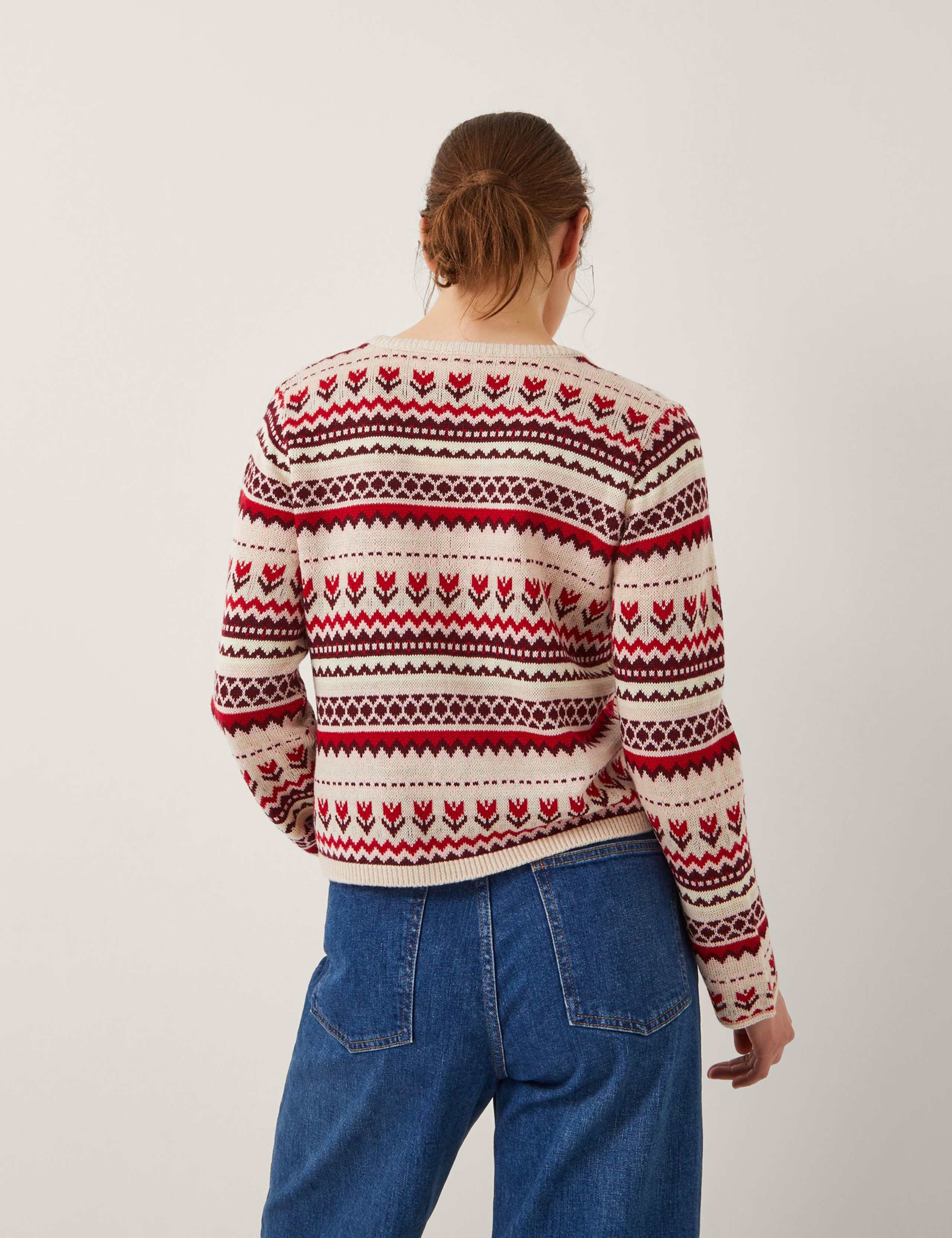 Jacquard Fair Isle Cardigan with Wool 4 of 5