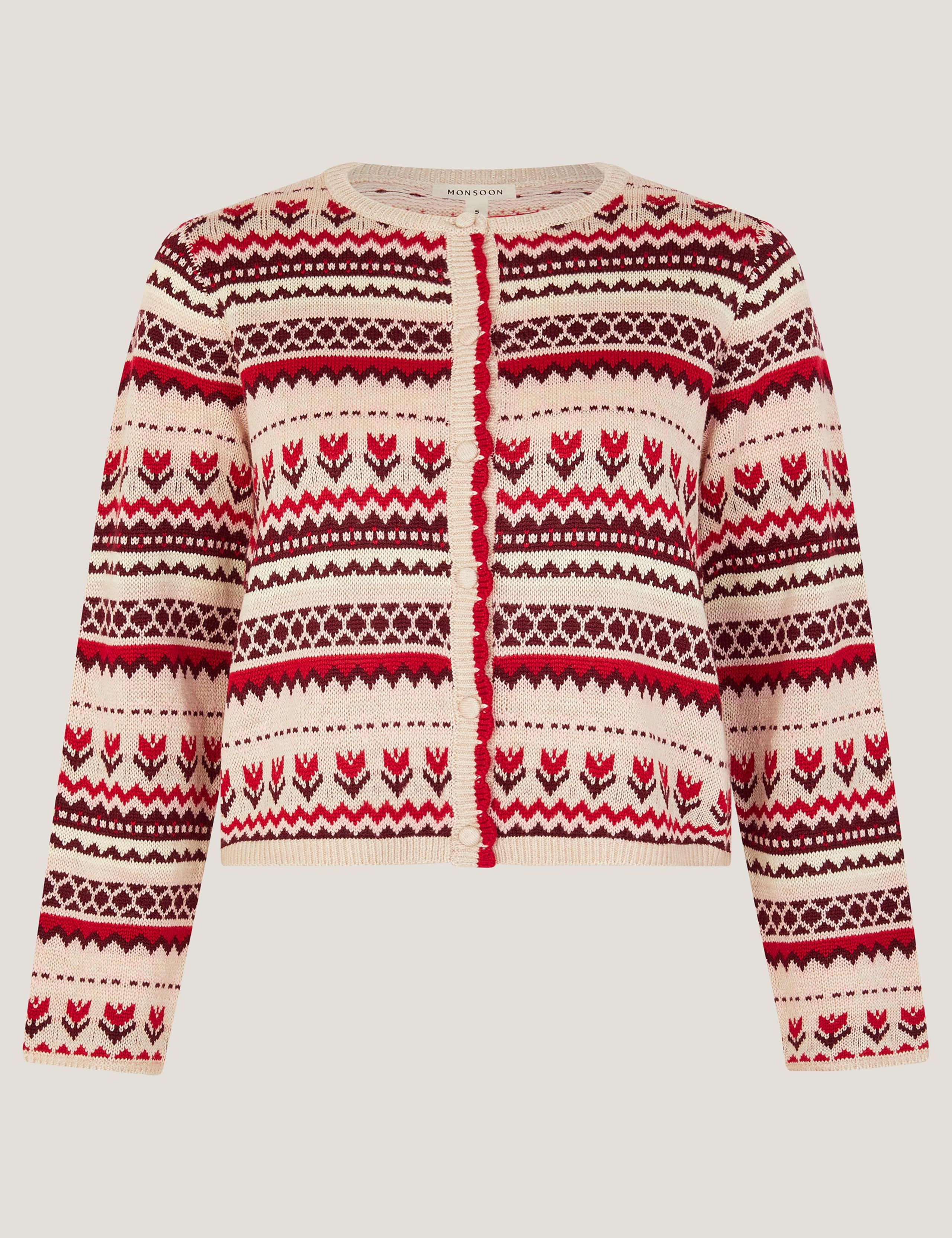 Jacquard Fair Isle Cardigan with Wool 2 of 5