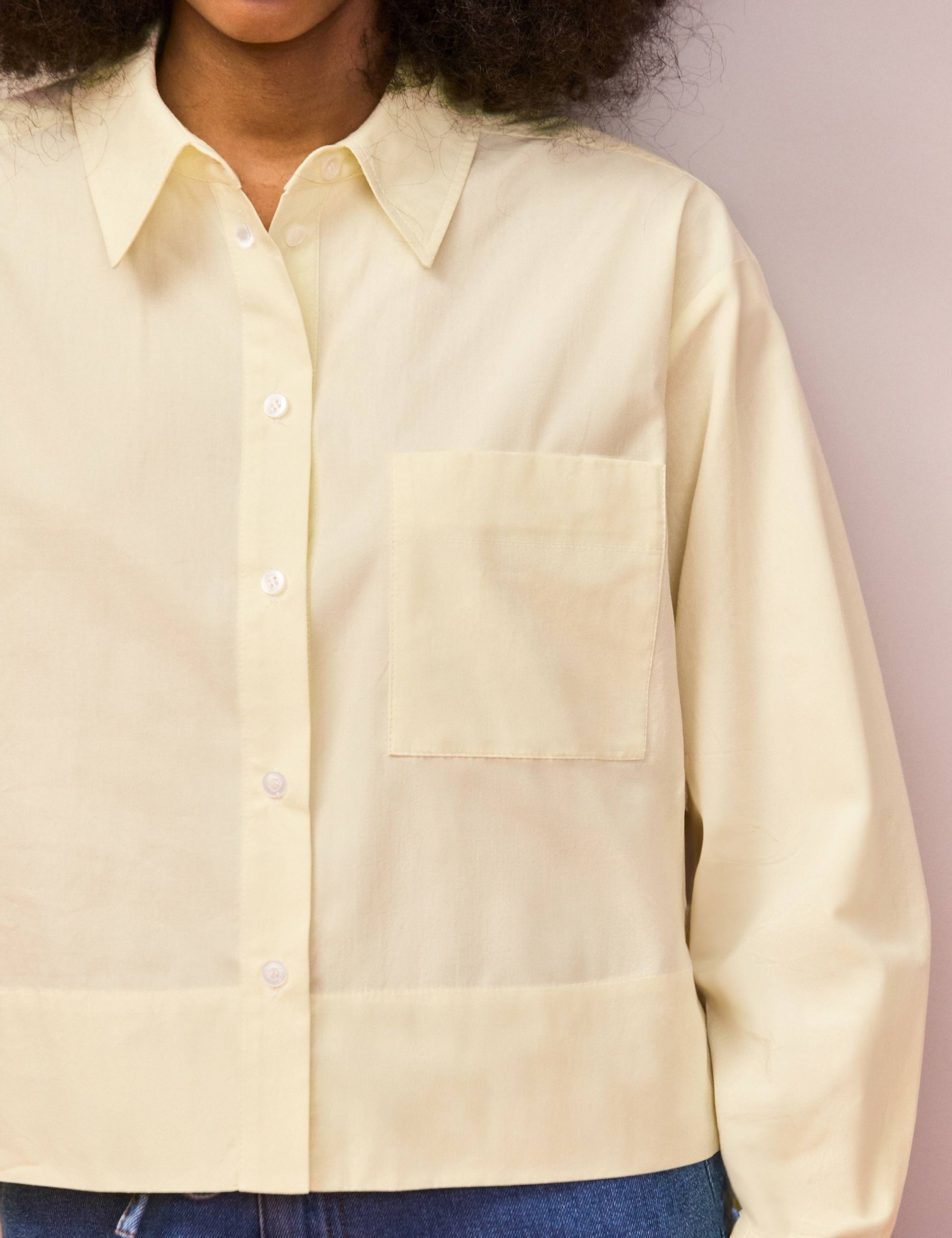 Pure Cotton Poplin Relaxed Cropped Shirt 4 of 4