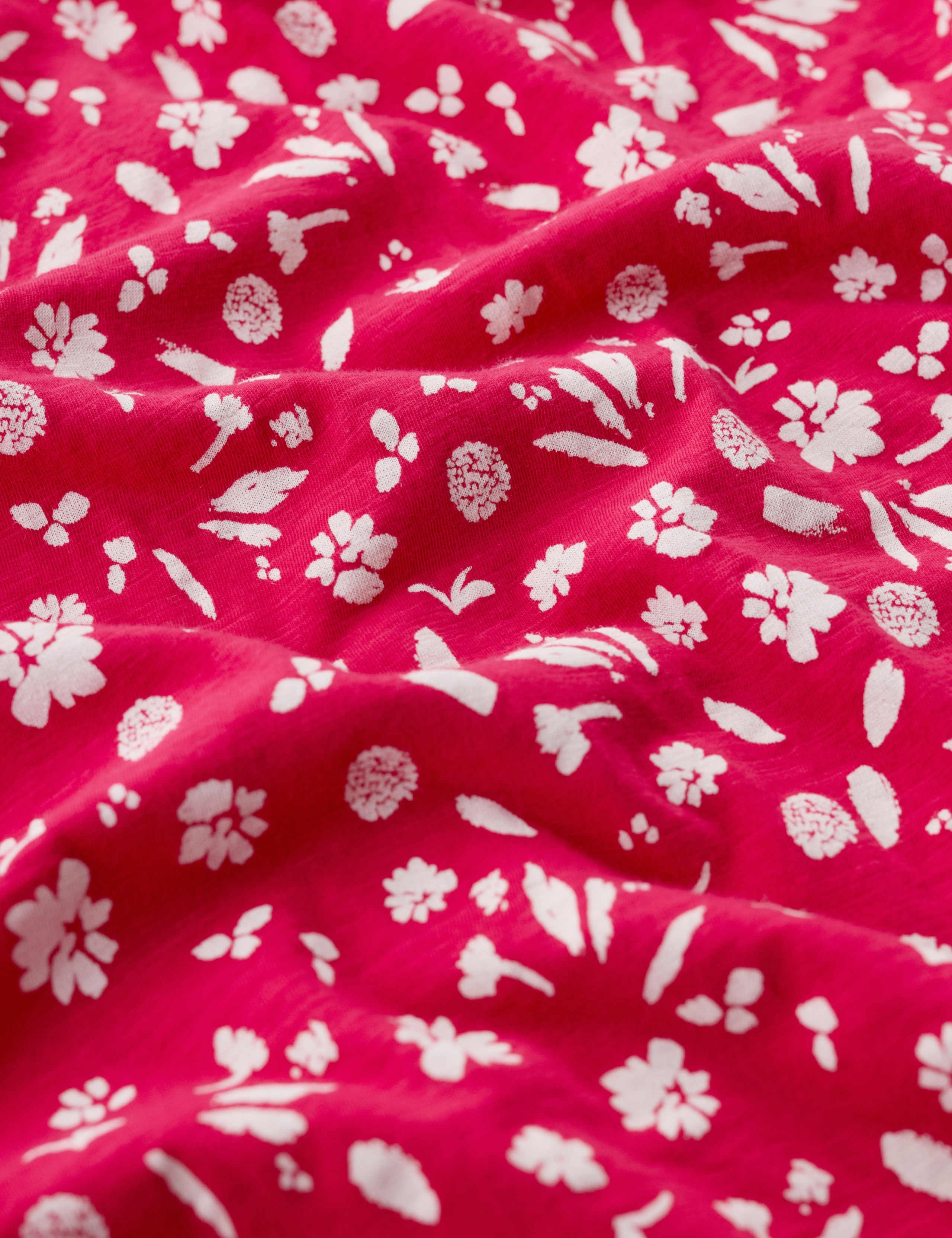 Pure Cotton Floral Knee Length Skater Dress 5 of 5