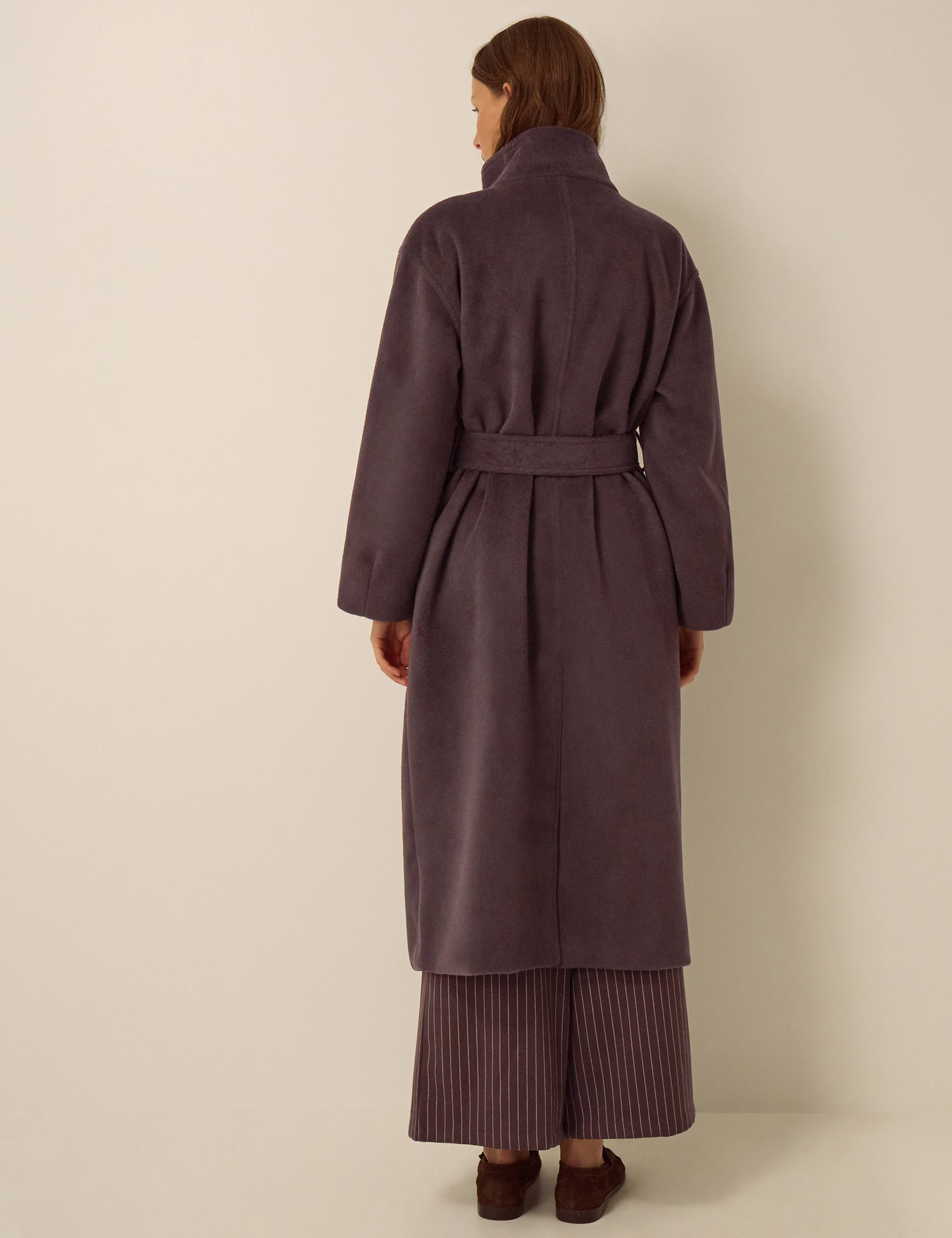 Belted Funnel Neck Coat 3 of 6