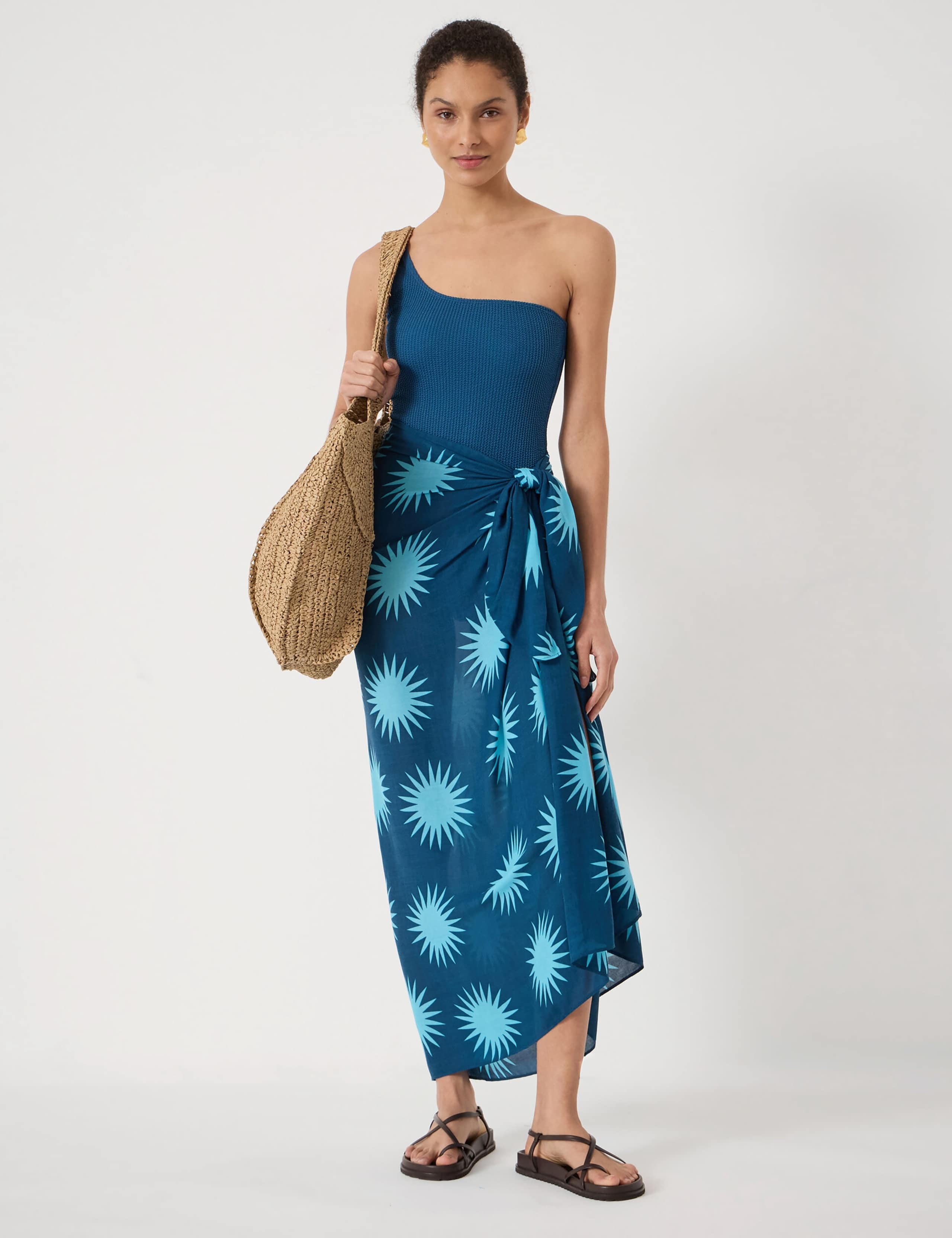Star Print Beach Cover Up Sarong 3 of 3