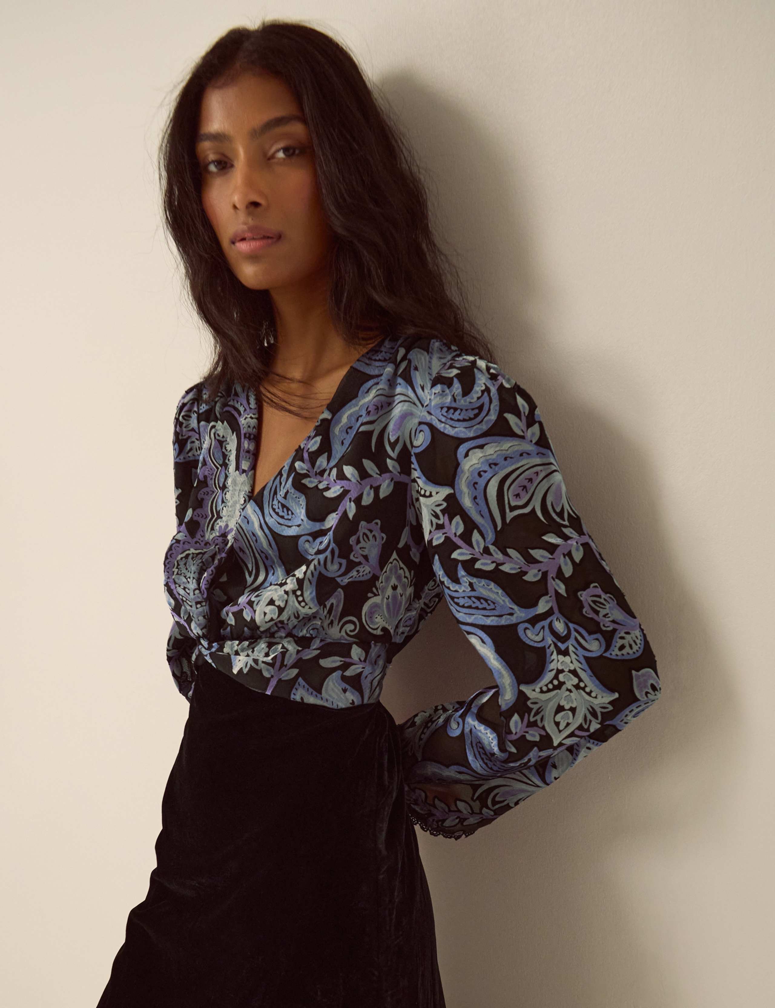 Printed Fit And Flare Midi Dress 4 of 5