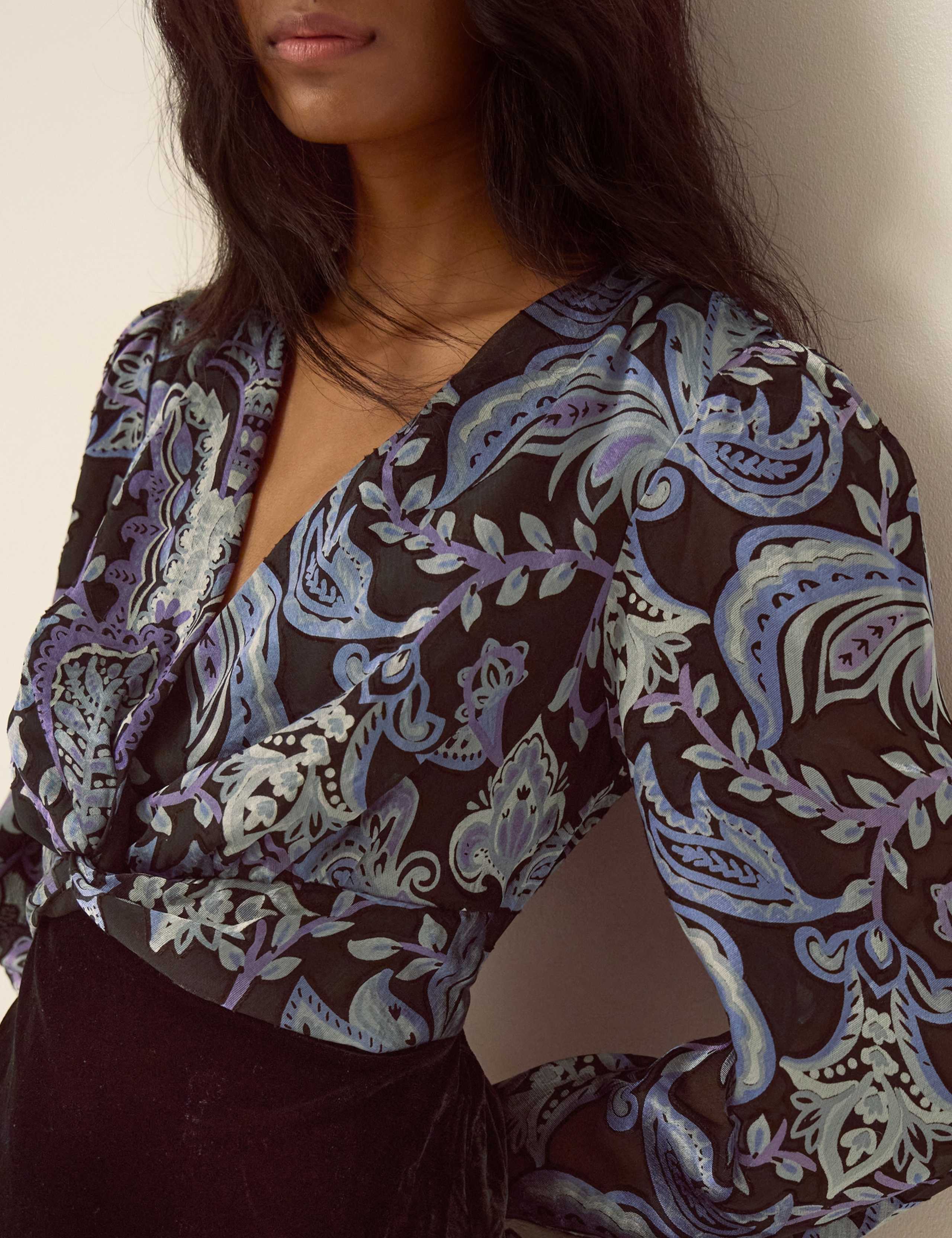 Printed Fit And Flare Midi Dress 5 of 5