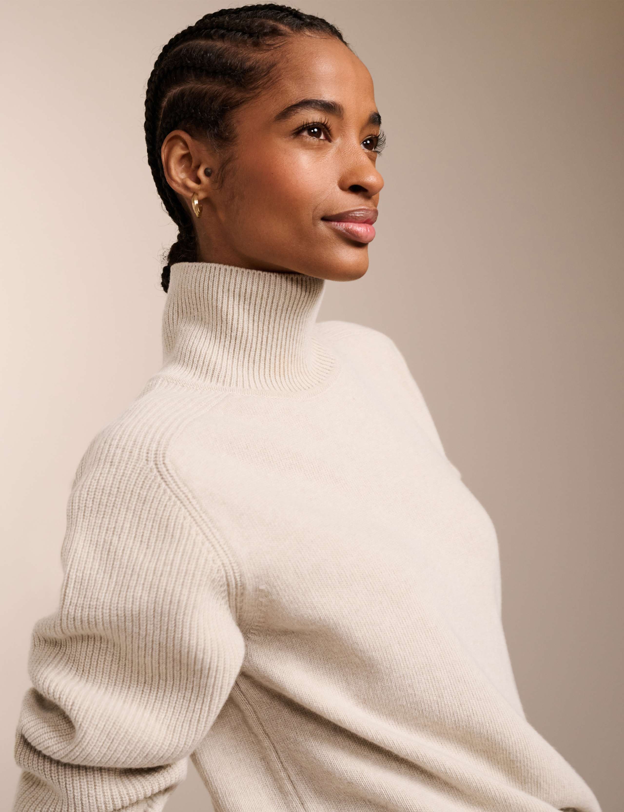 Pure Wool Funnel Neck Split Hem Jumper 6 of 7