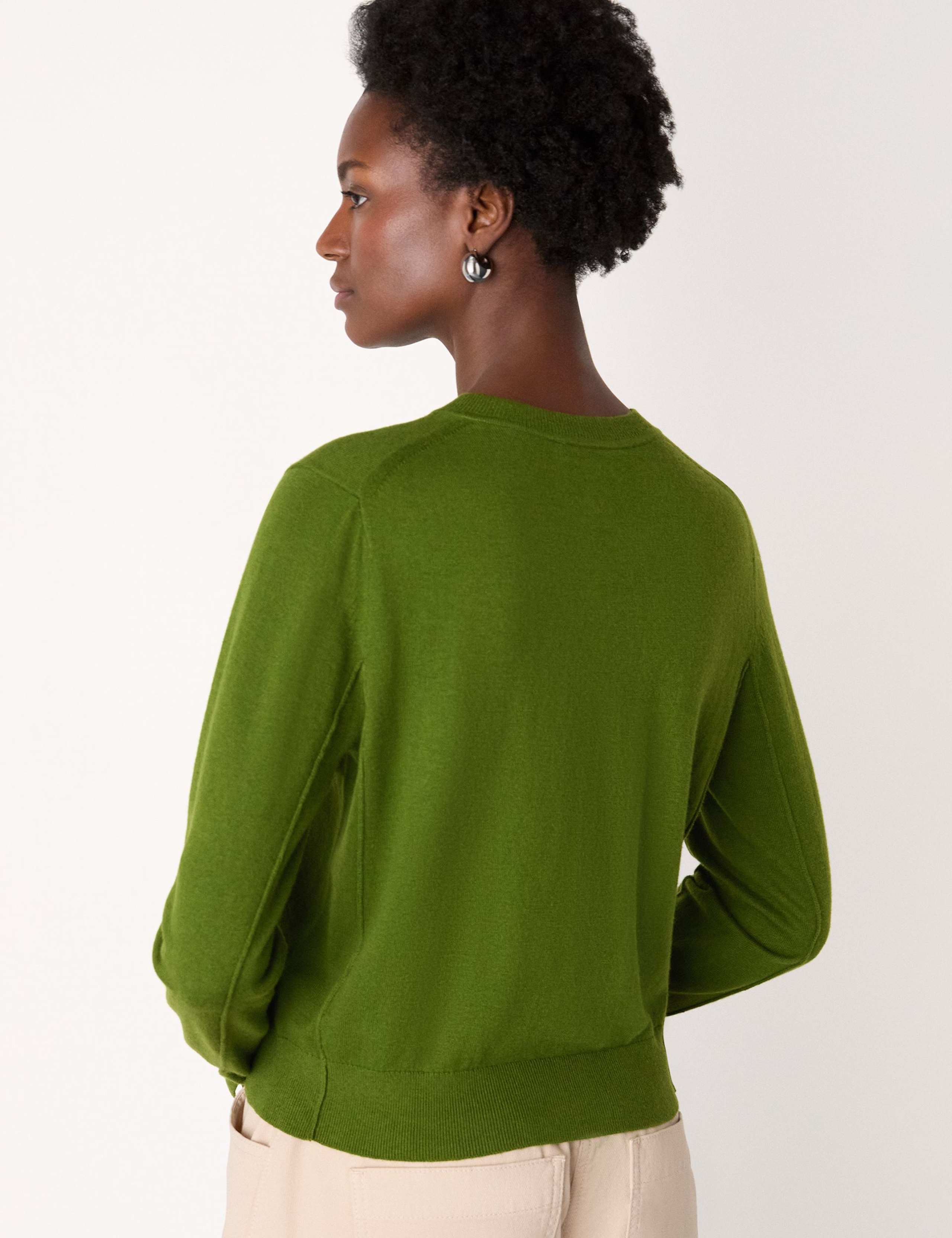 Cotton Rich Button Front Cardigan 3 of 4