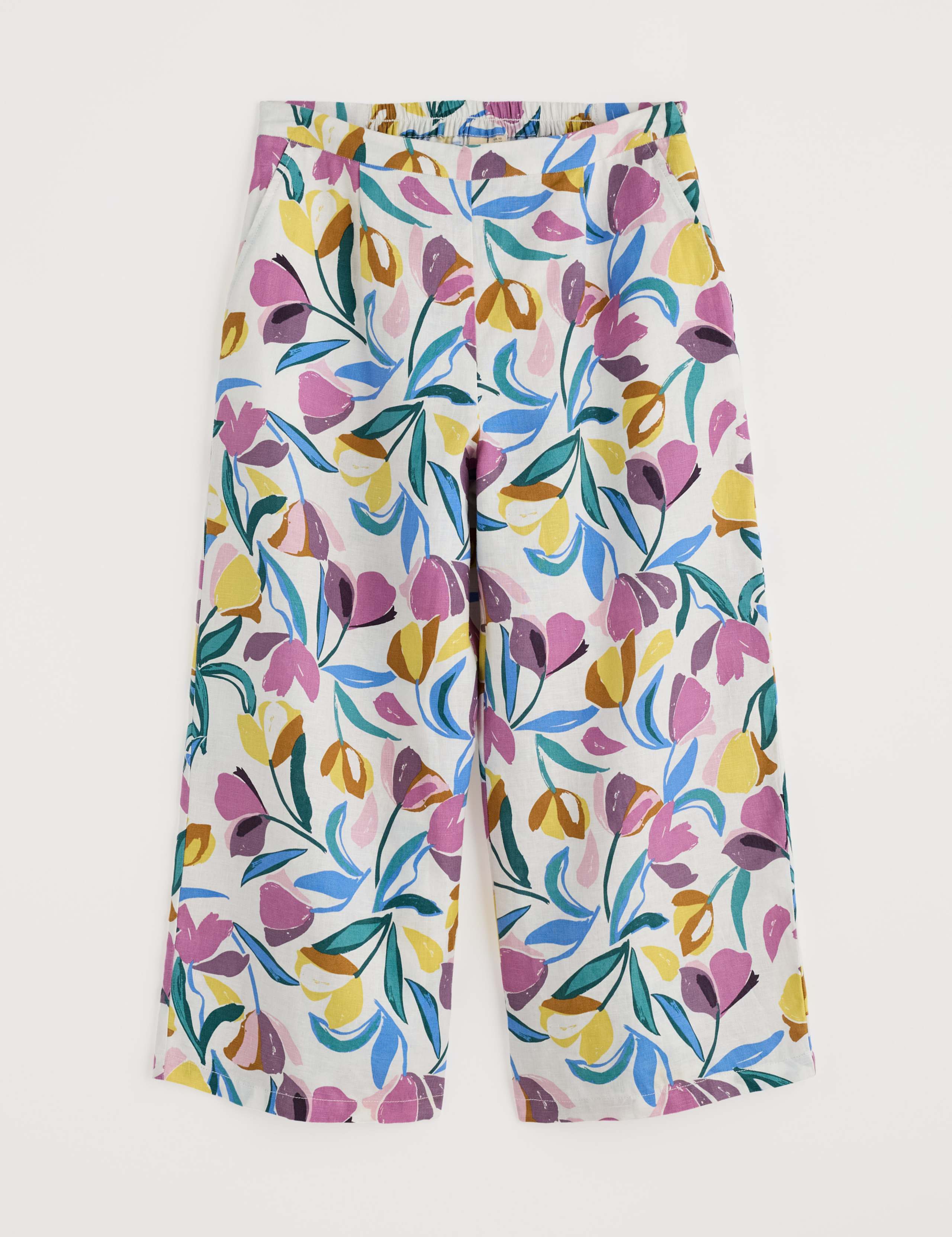 Pure Linen Floral Culottes 2 of 4