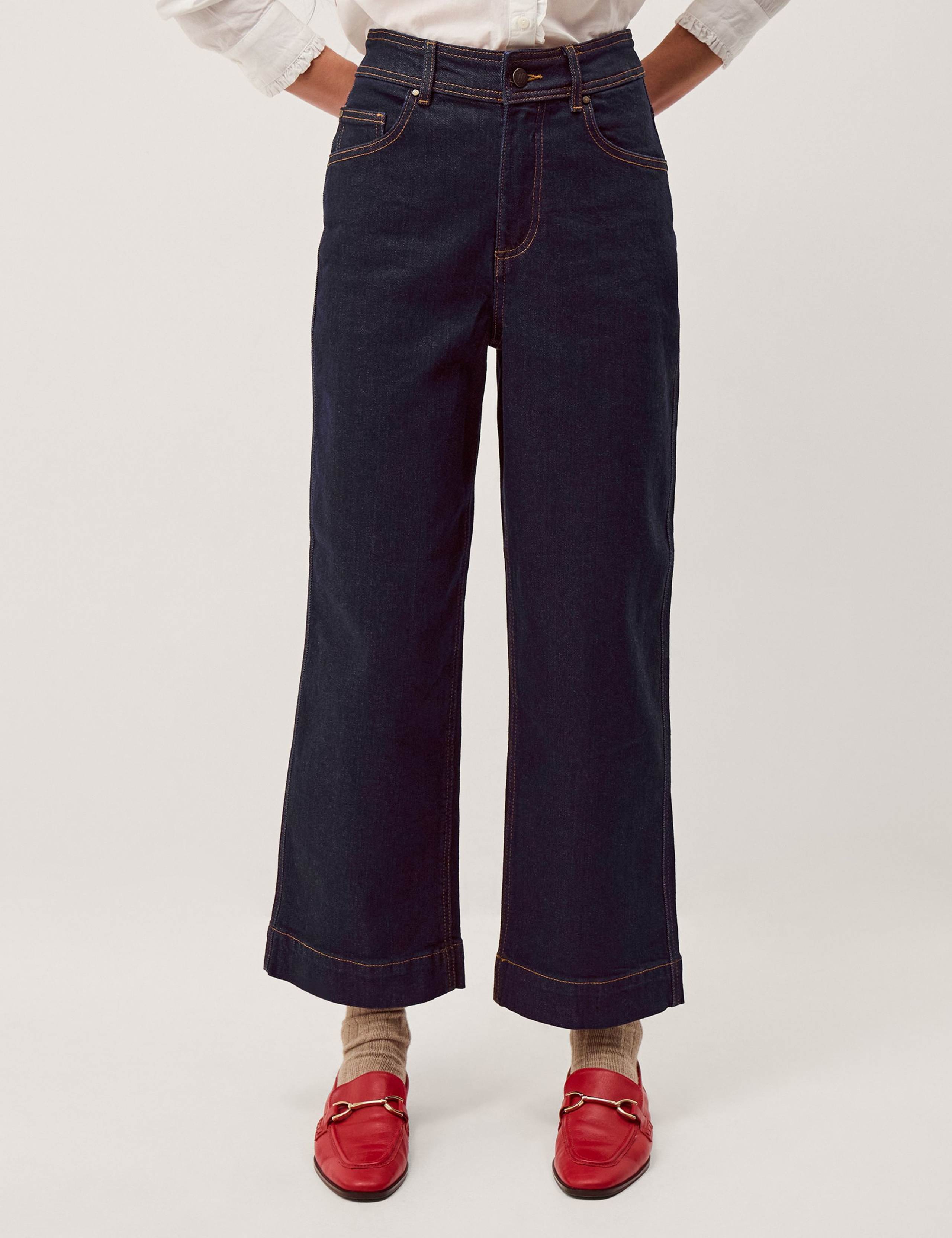 High Waisted Wide Leg Cropped Jeans 5 of 5