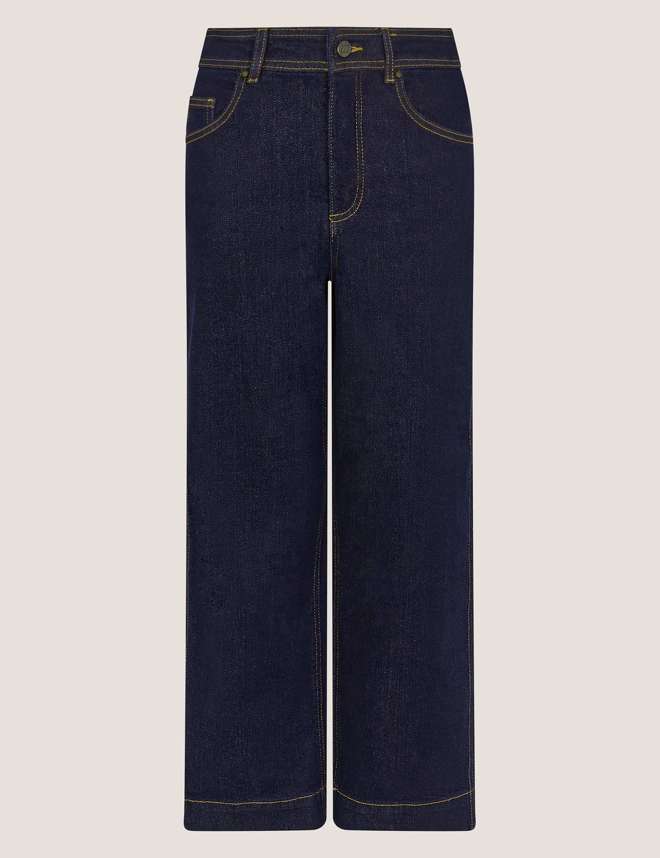 High Waisted Wide Leg Cropped Jeans 2 of 5