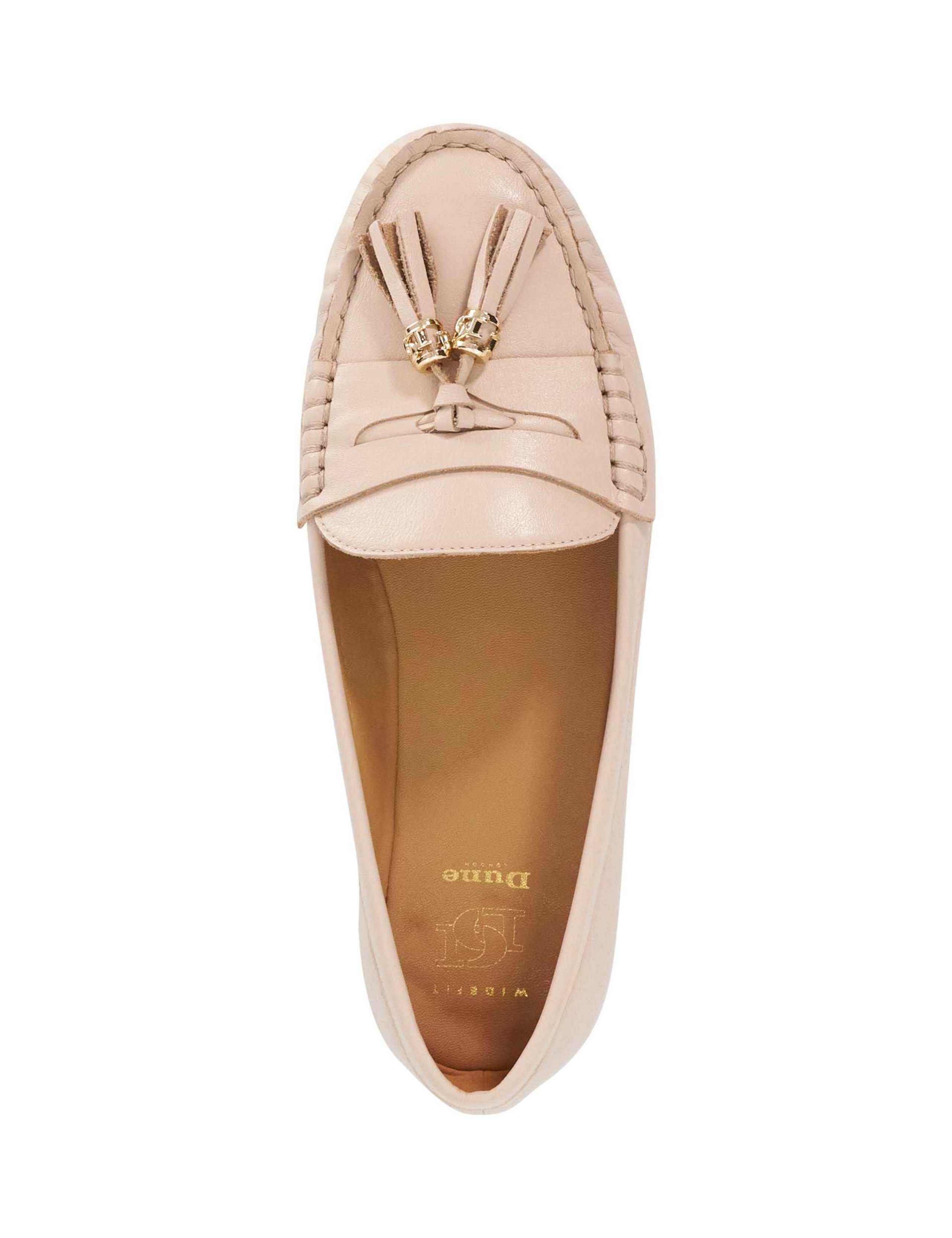 Wide Fit Leather Tassel Flat Loafers 2 of 5