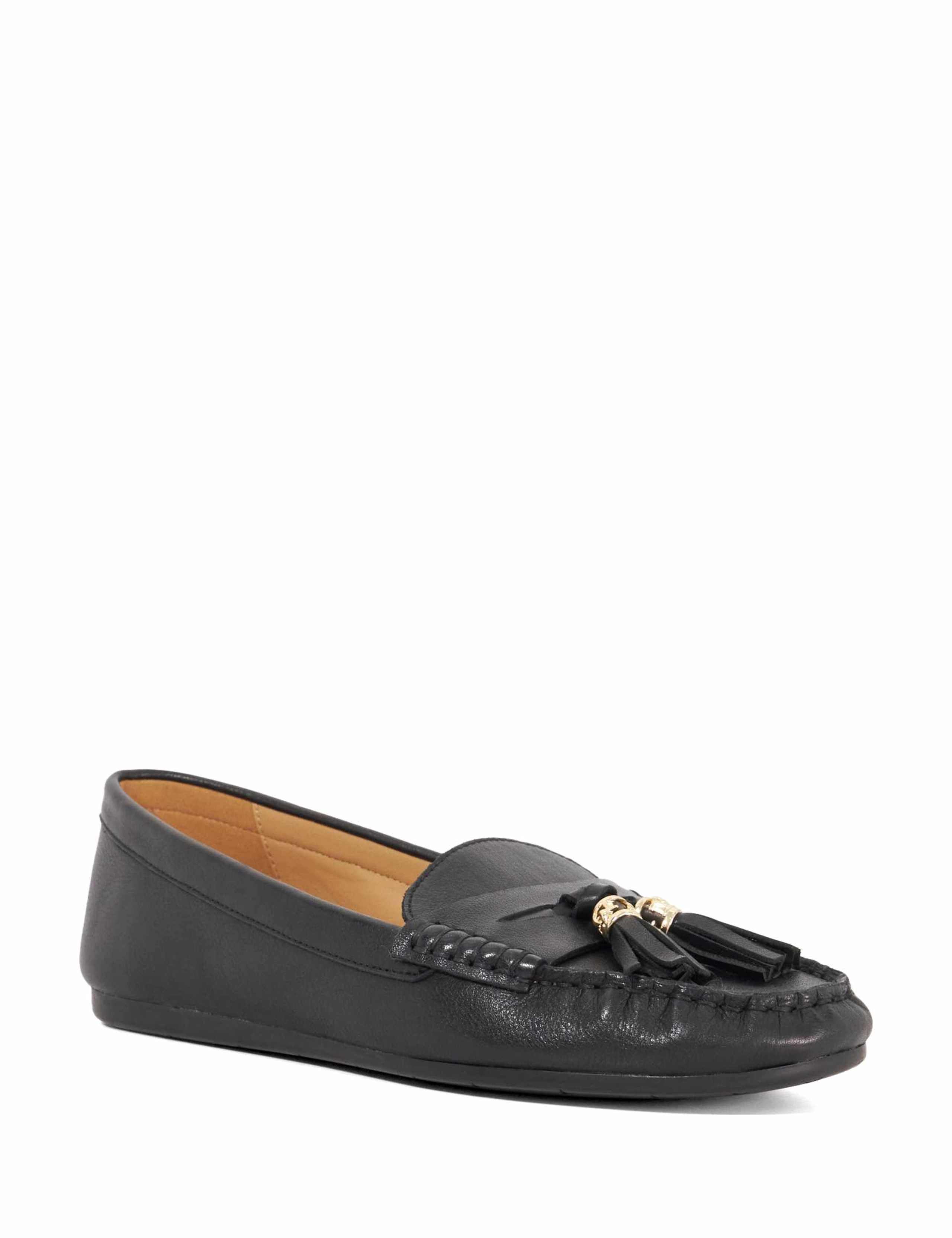Wide Fit Leather Tassel Flat Loafers 4 of 6