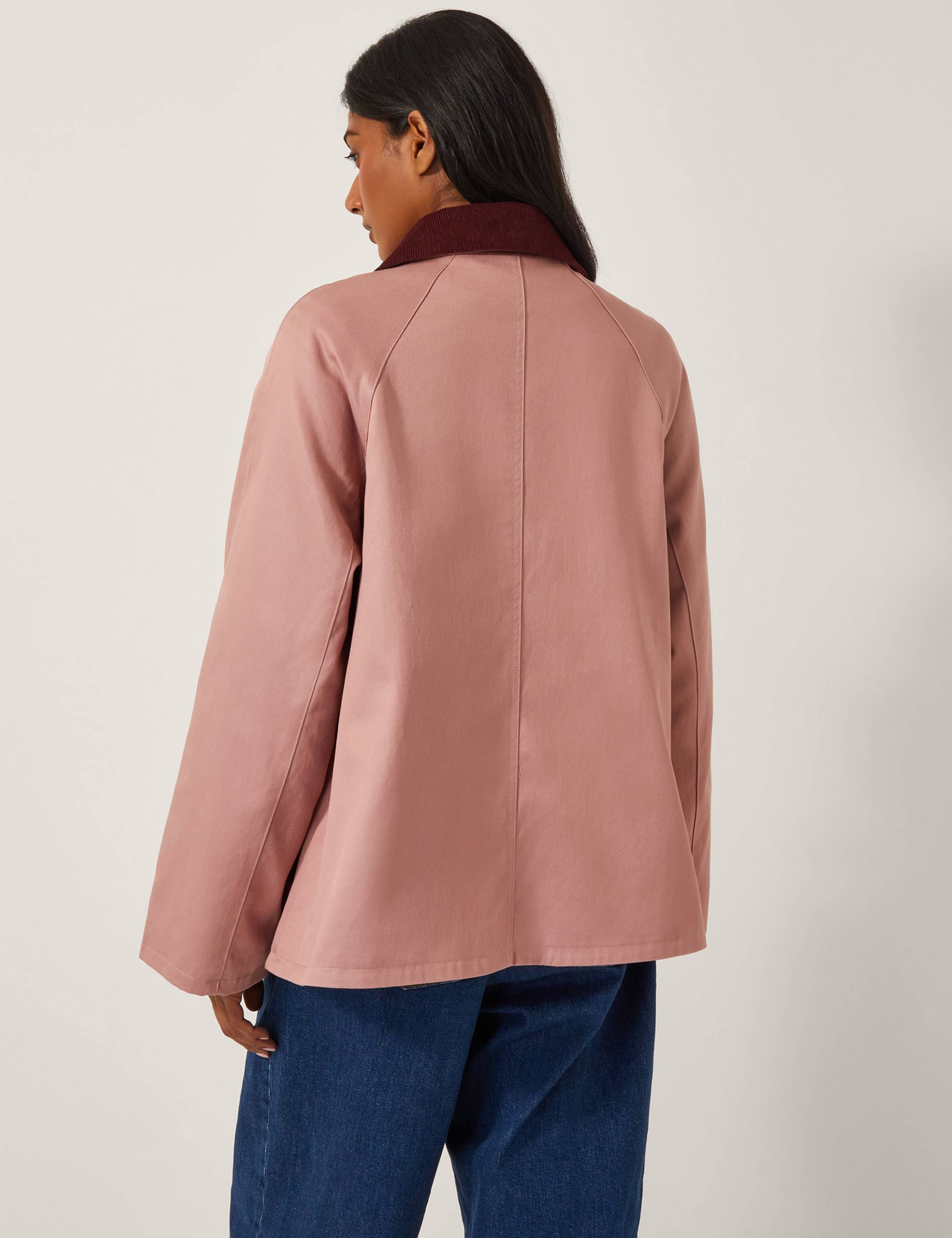 Cotton Blend Cord Collared Utility Jacket 2 of 4