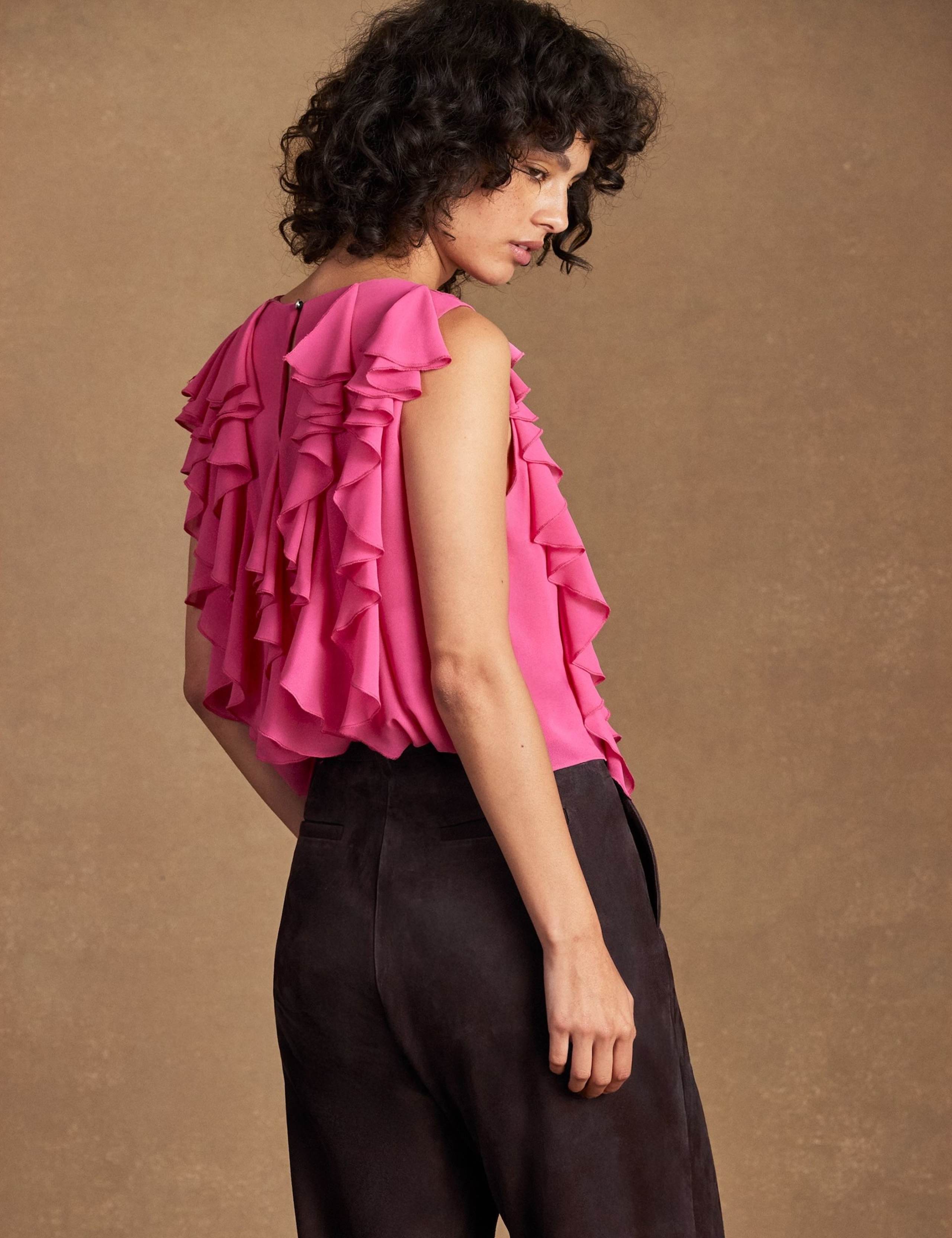 Shell Frill Crew Neck Top 4 of 5