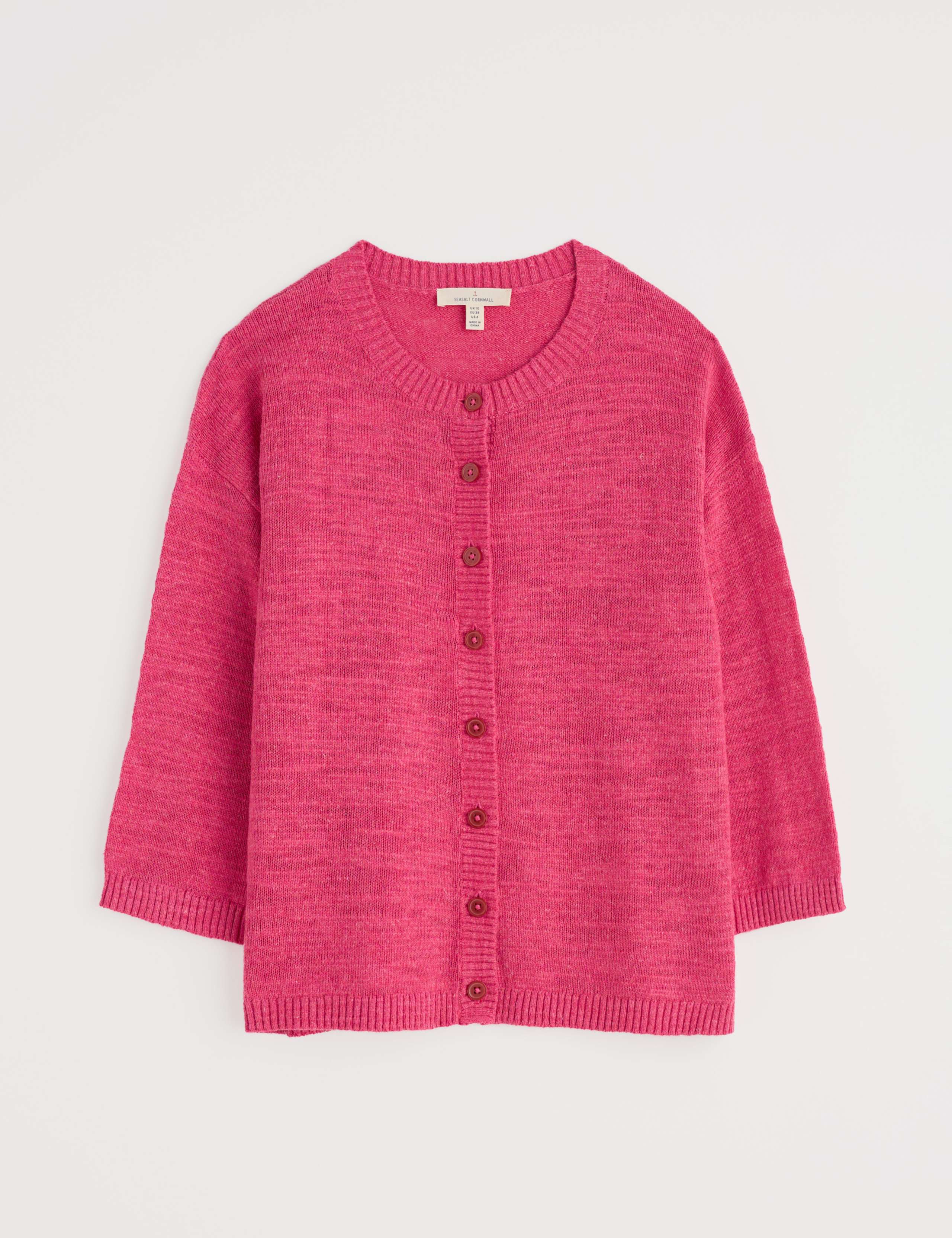 Cotton Rich Cardigan with Linen 2 of 4