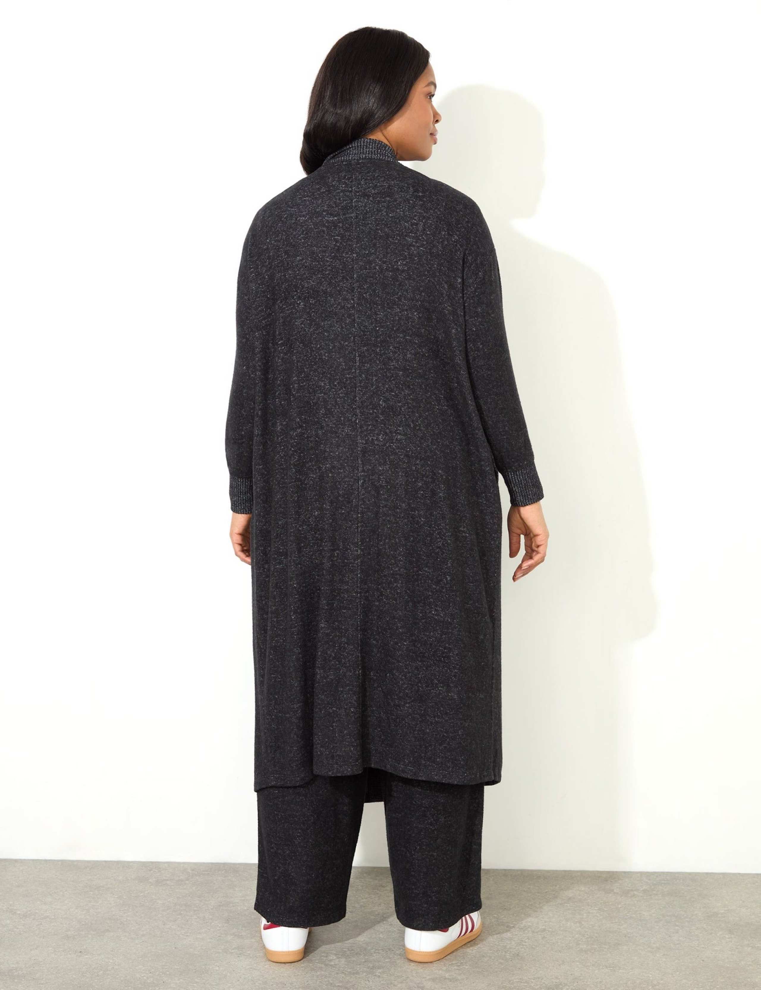 Jersey Open Front Longline Cardigan 2 of 3