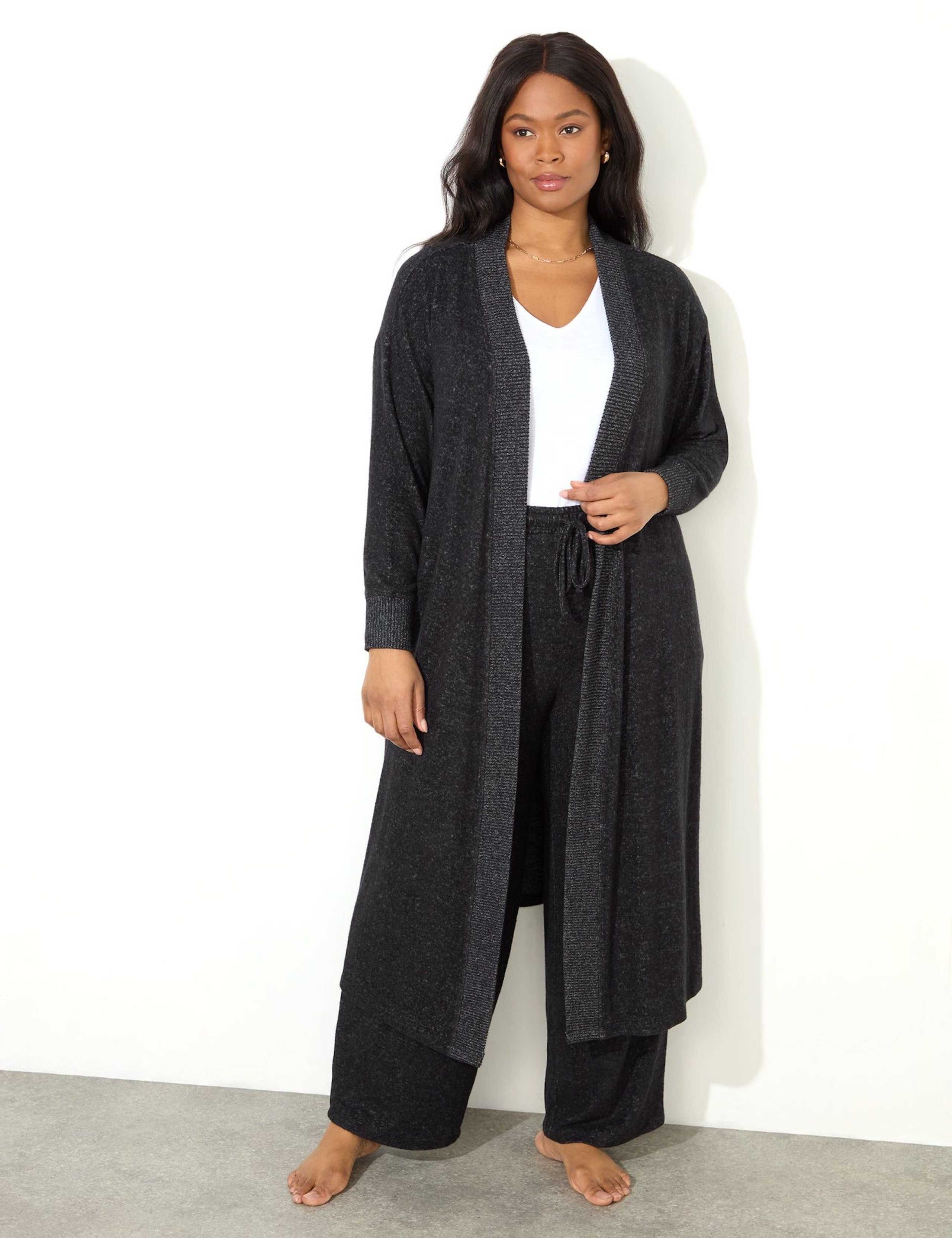 Jersey Open Front Longline Cardigan 3 of 3