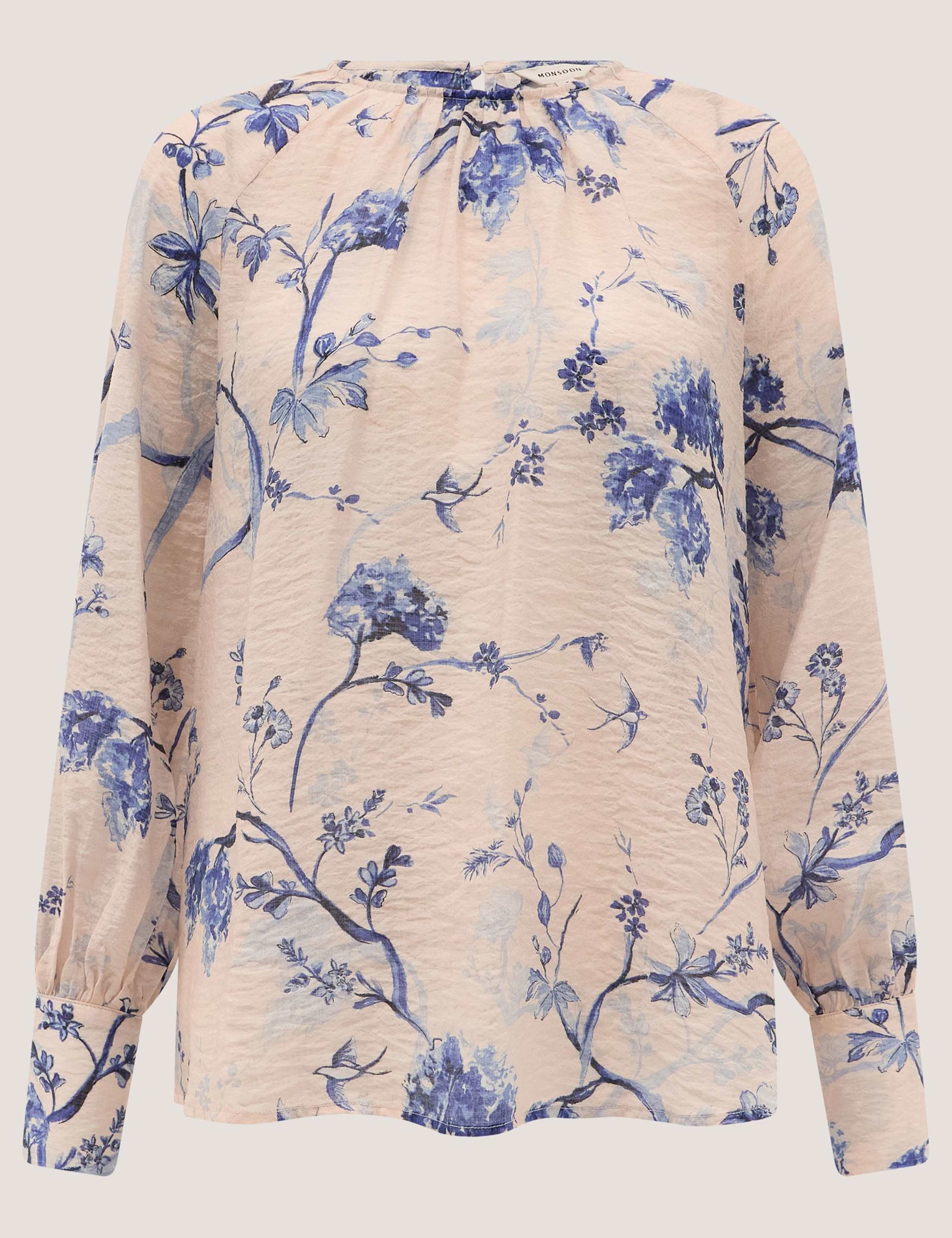 Floral Crew Neck Blouse 2 of 4