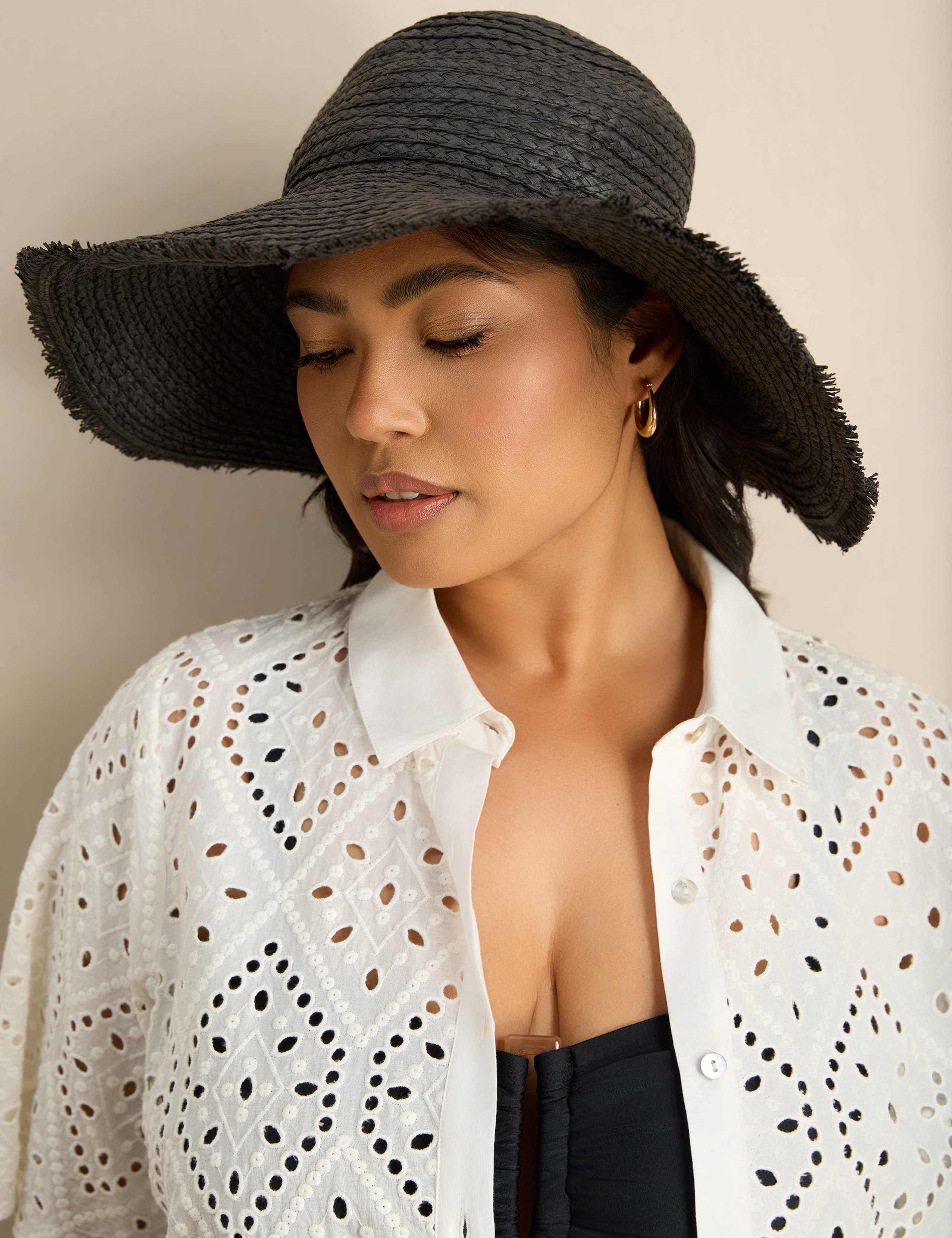 Pure Cotton Broderie Midi Shirt Dress 4 of 6