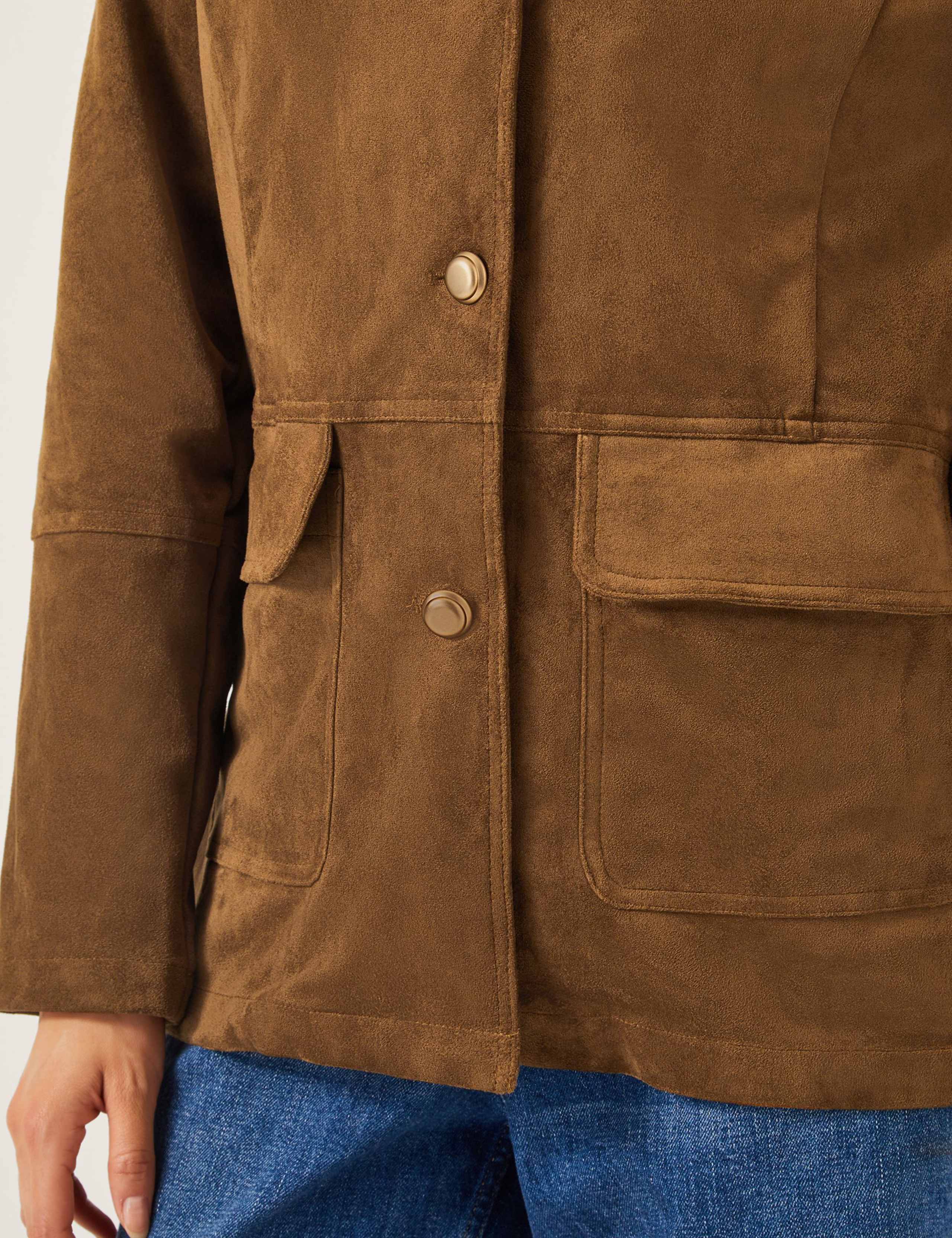 Suedette Collared Jacket 2 of 4