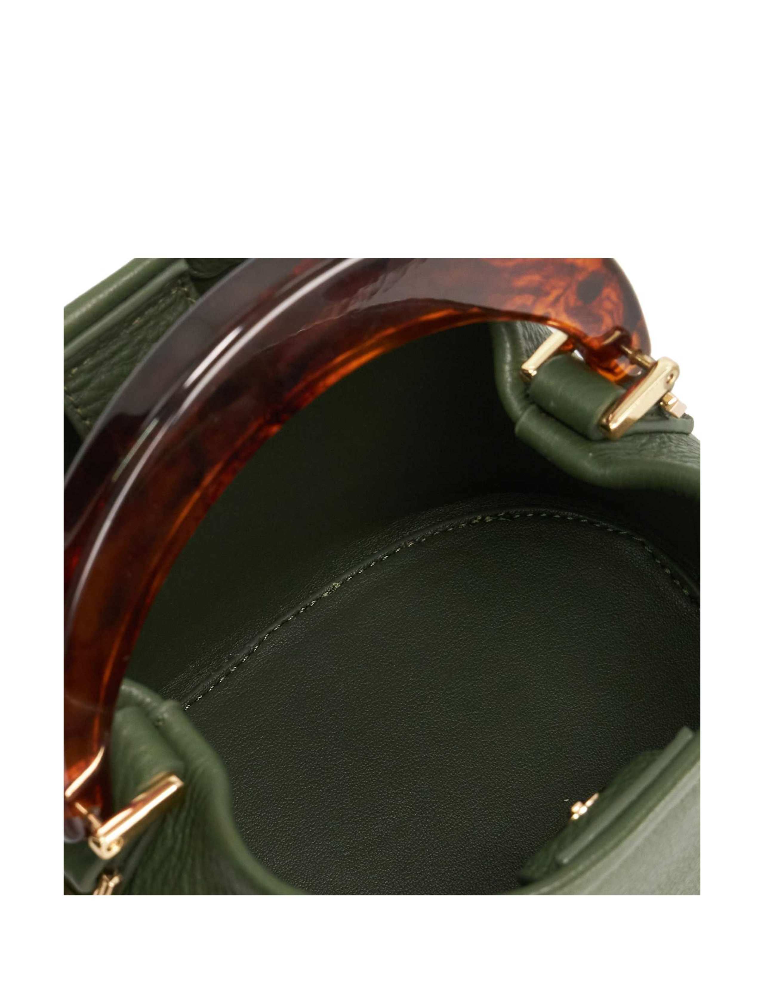 Leather Moulded Handle Grab Bag 4 of 5