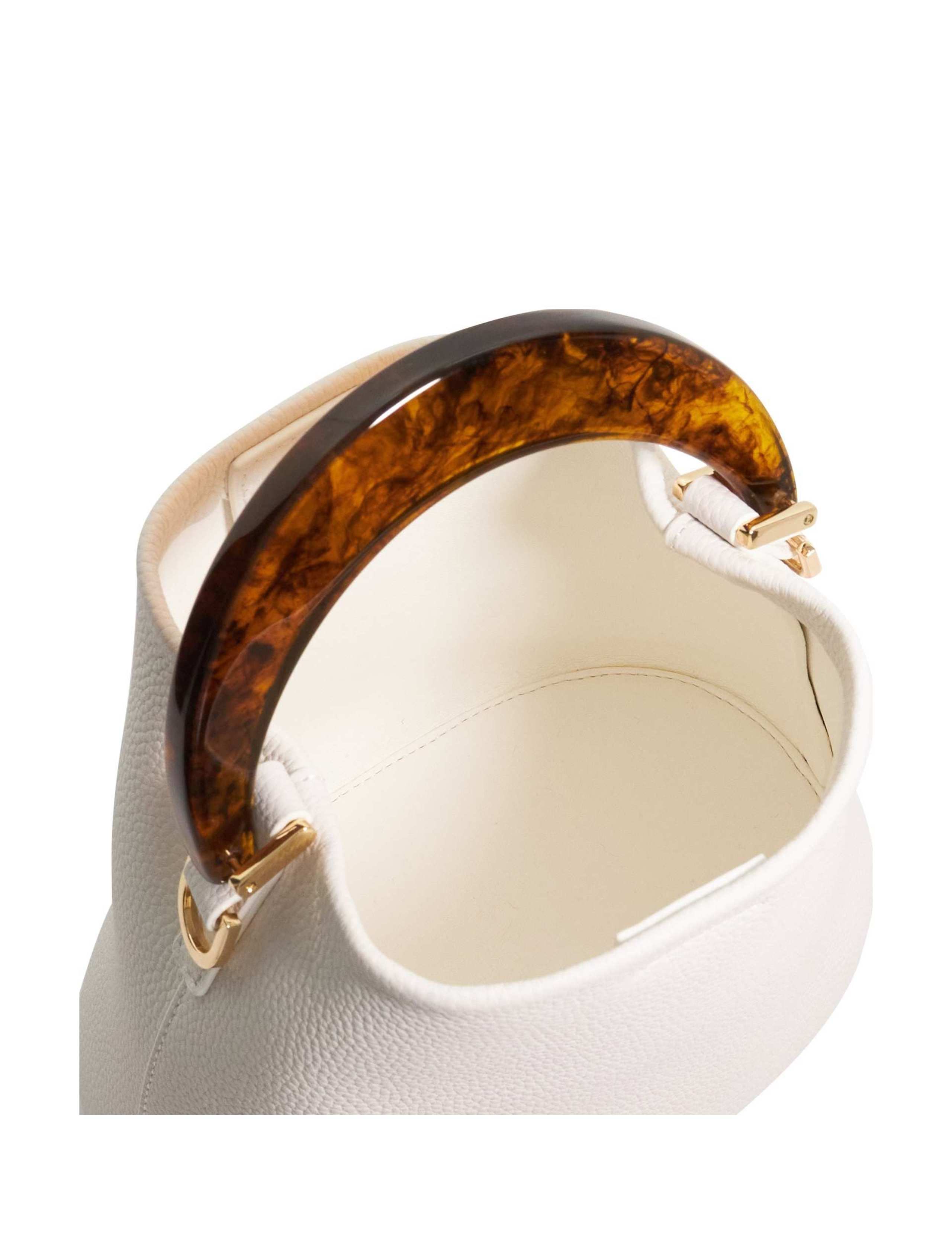 Leather Moulded Handle Grab Bag 4 of 5