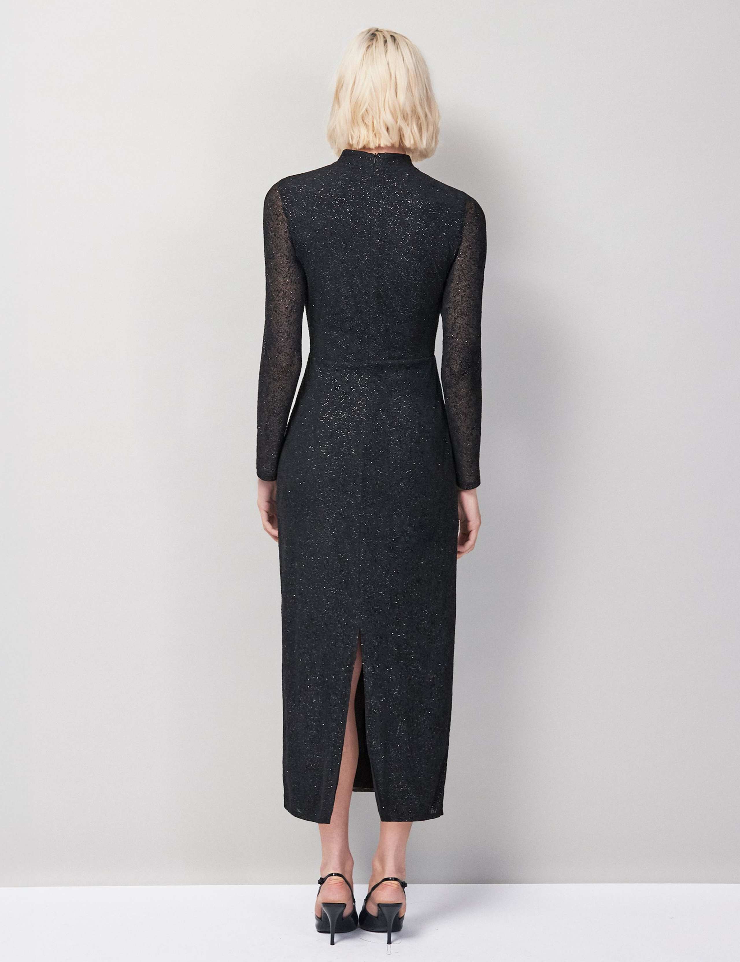 Sparkly High Neck Midi Column Dress 3 of 4