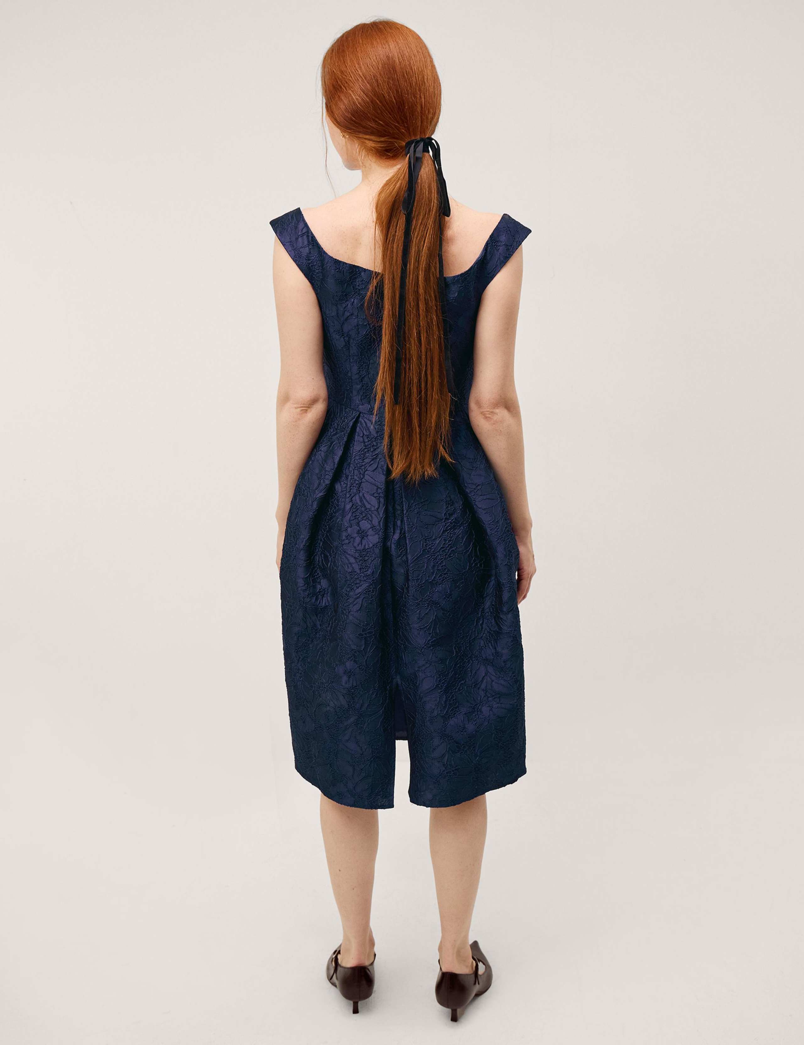 Jacquard Midi Skater Dress 3 of 5