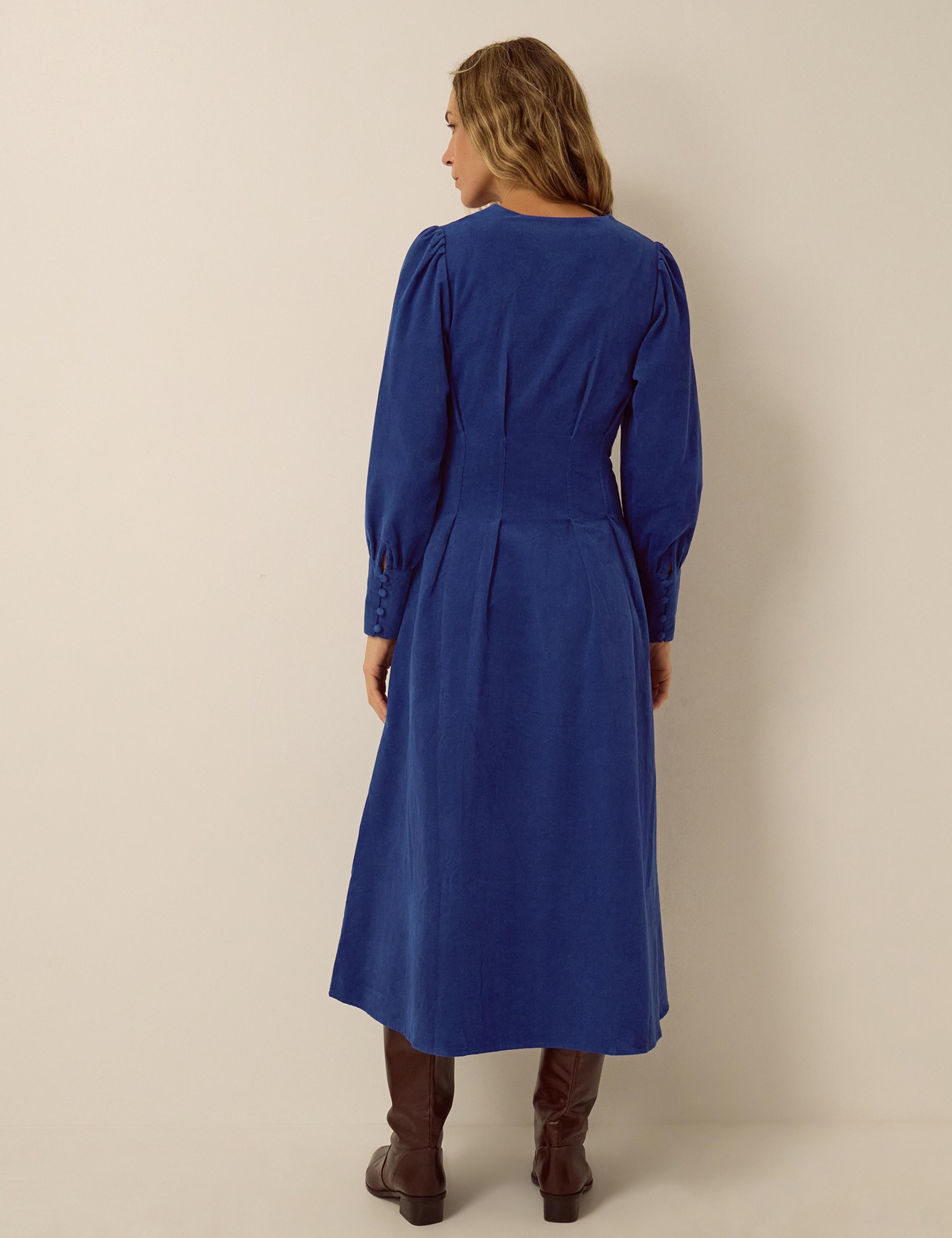 Cotton Round Neck Zip Dress 2 of 4