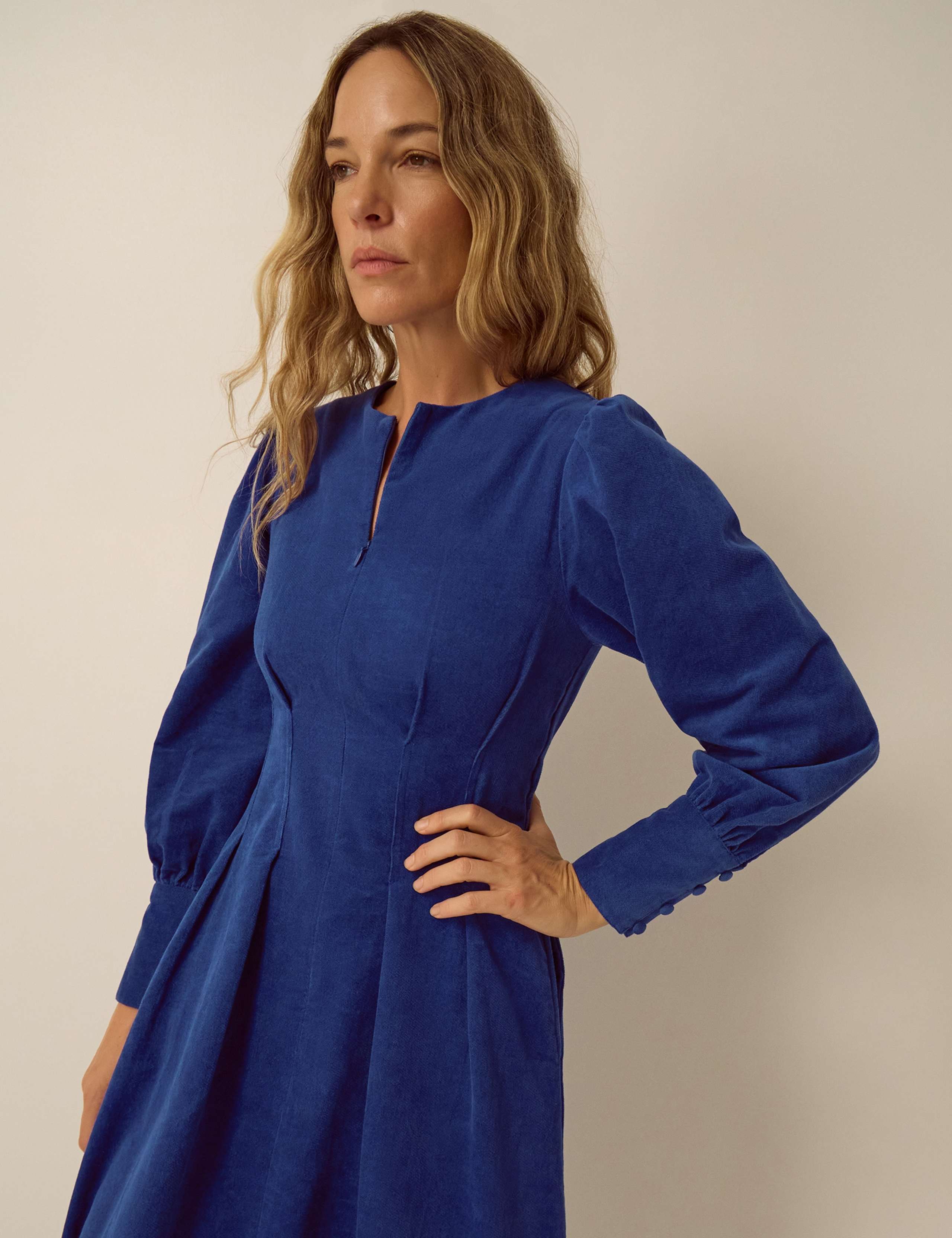 Cotton Round Neck Zip Dress 3 of 4