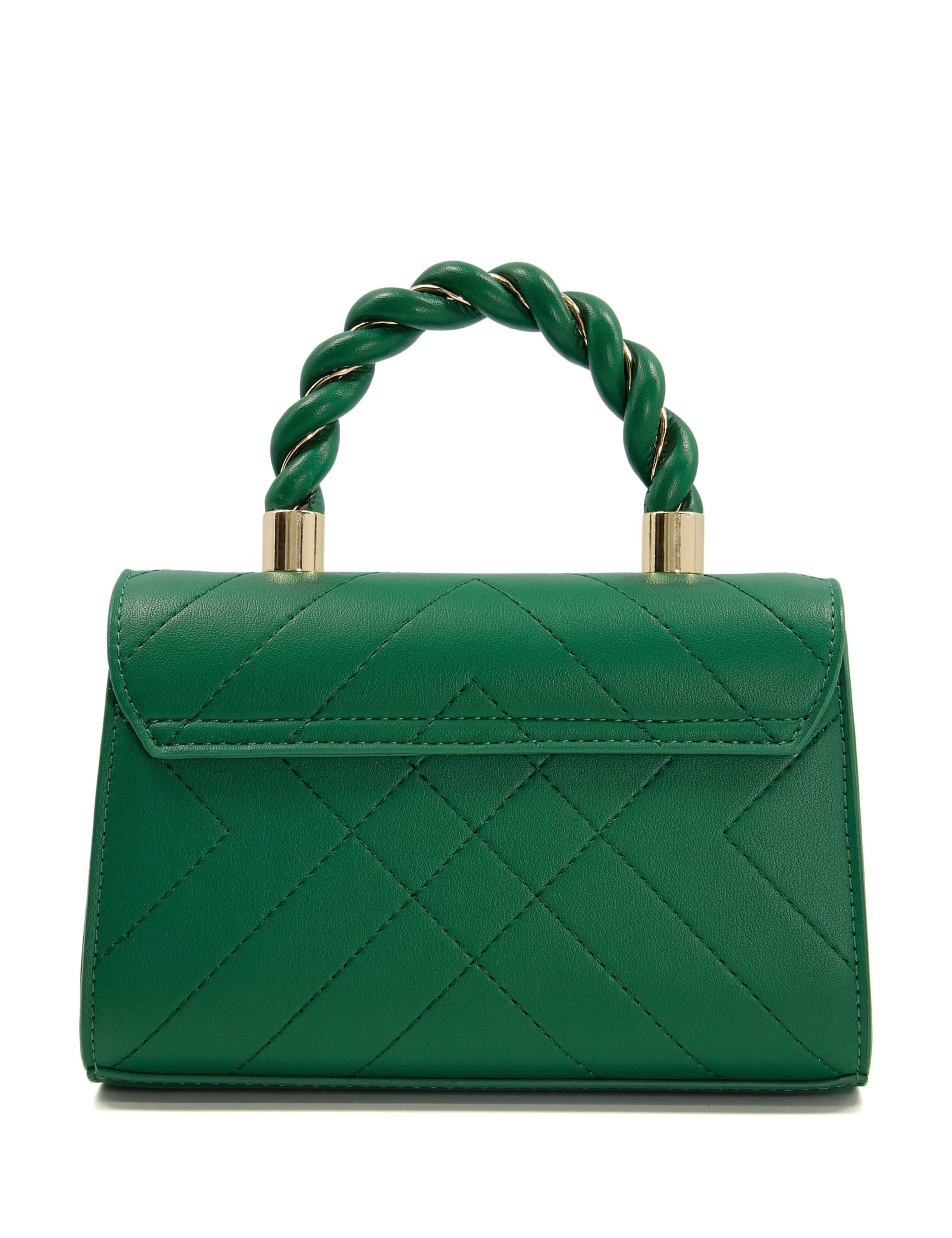 Quilted Mini Top Handle Cross Body Bag 3 of 4