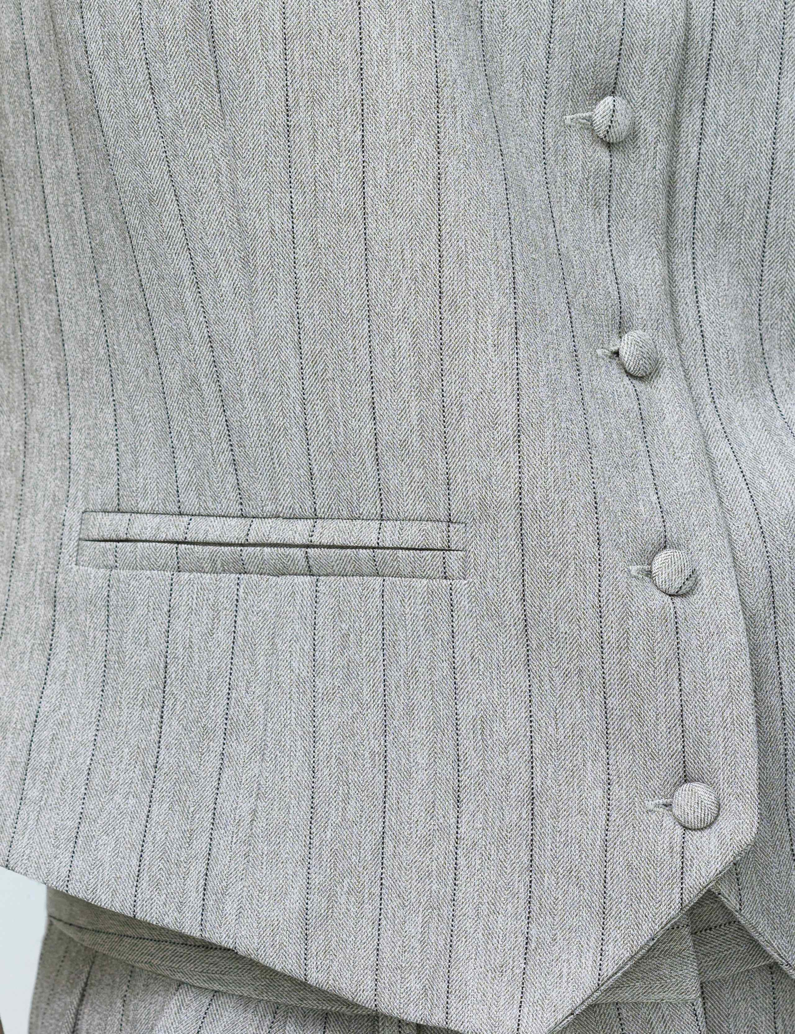 Tailored Pinstripe Cropped Waistcoat 4 of 6