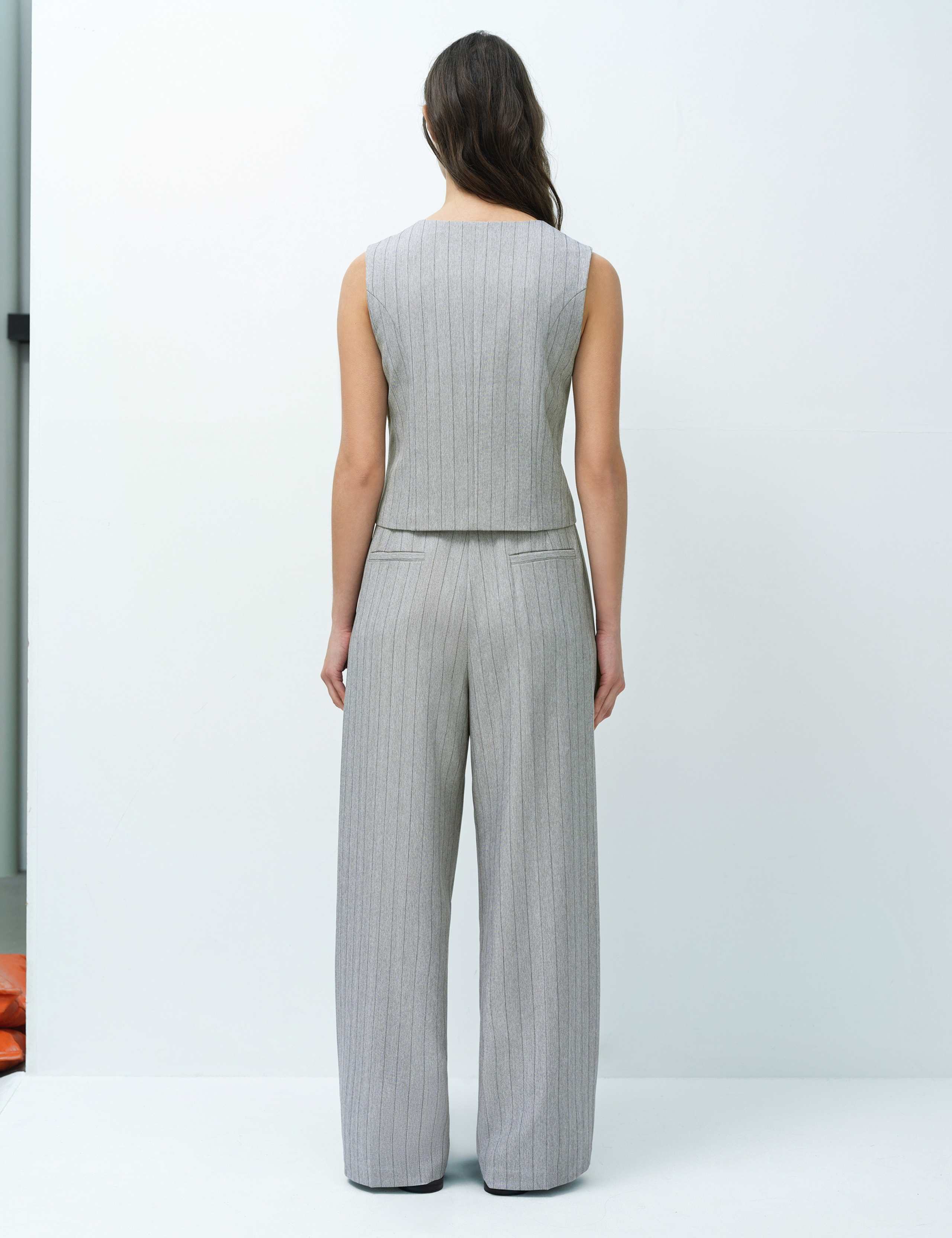 Tailored Pinstripe Cropped Waistcoat 5 of 6