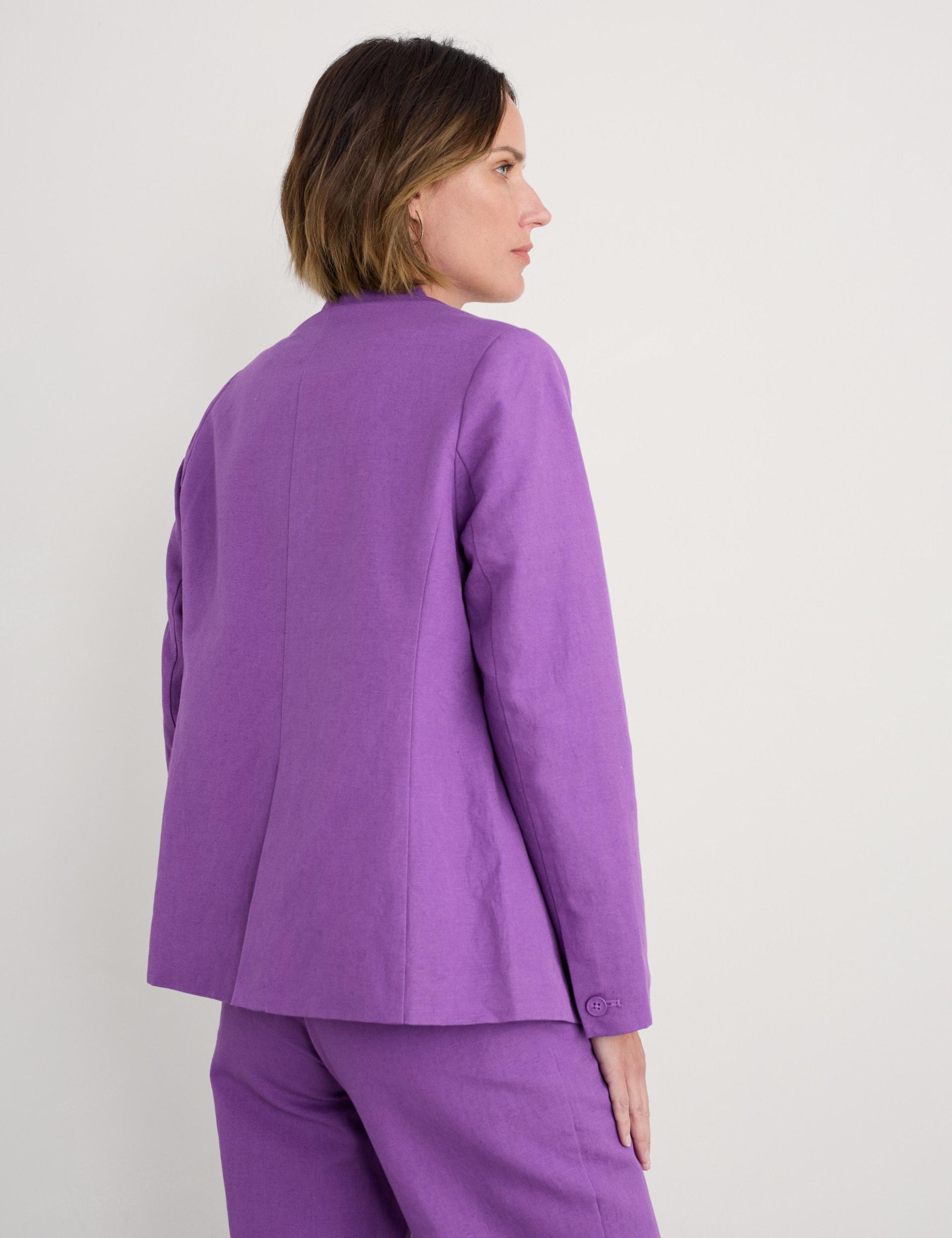 Linen Blend Slim Single Breasted Blazer 5 of 5