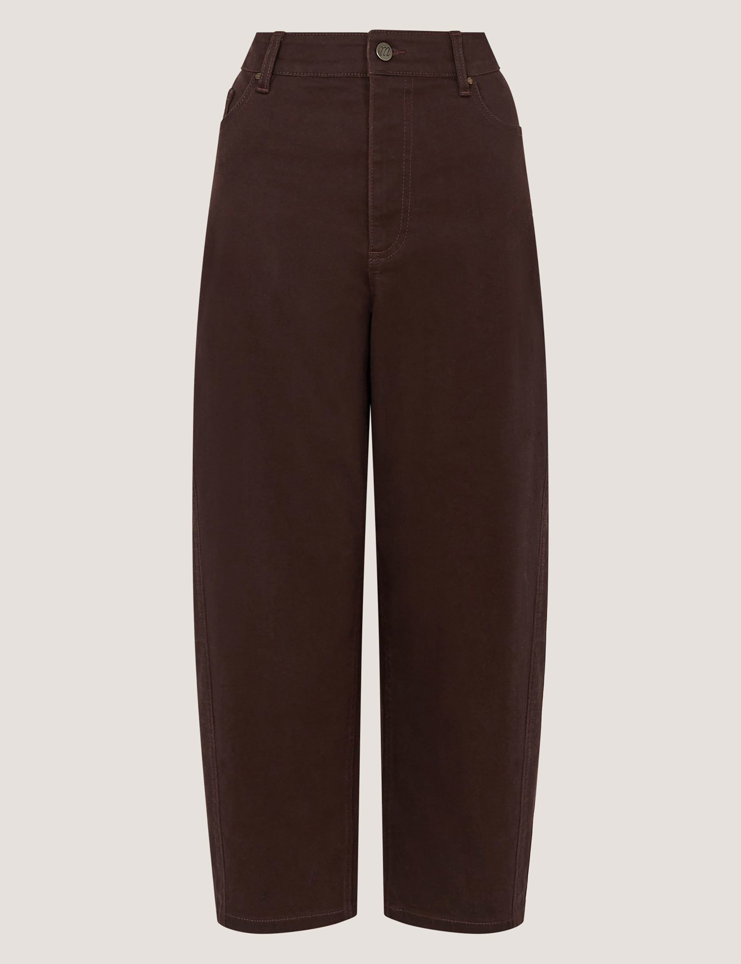 High Waisted Barrel Cropped Jeans 2 of 5