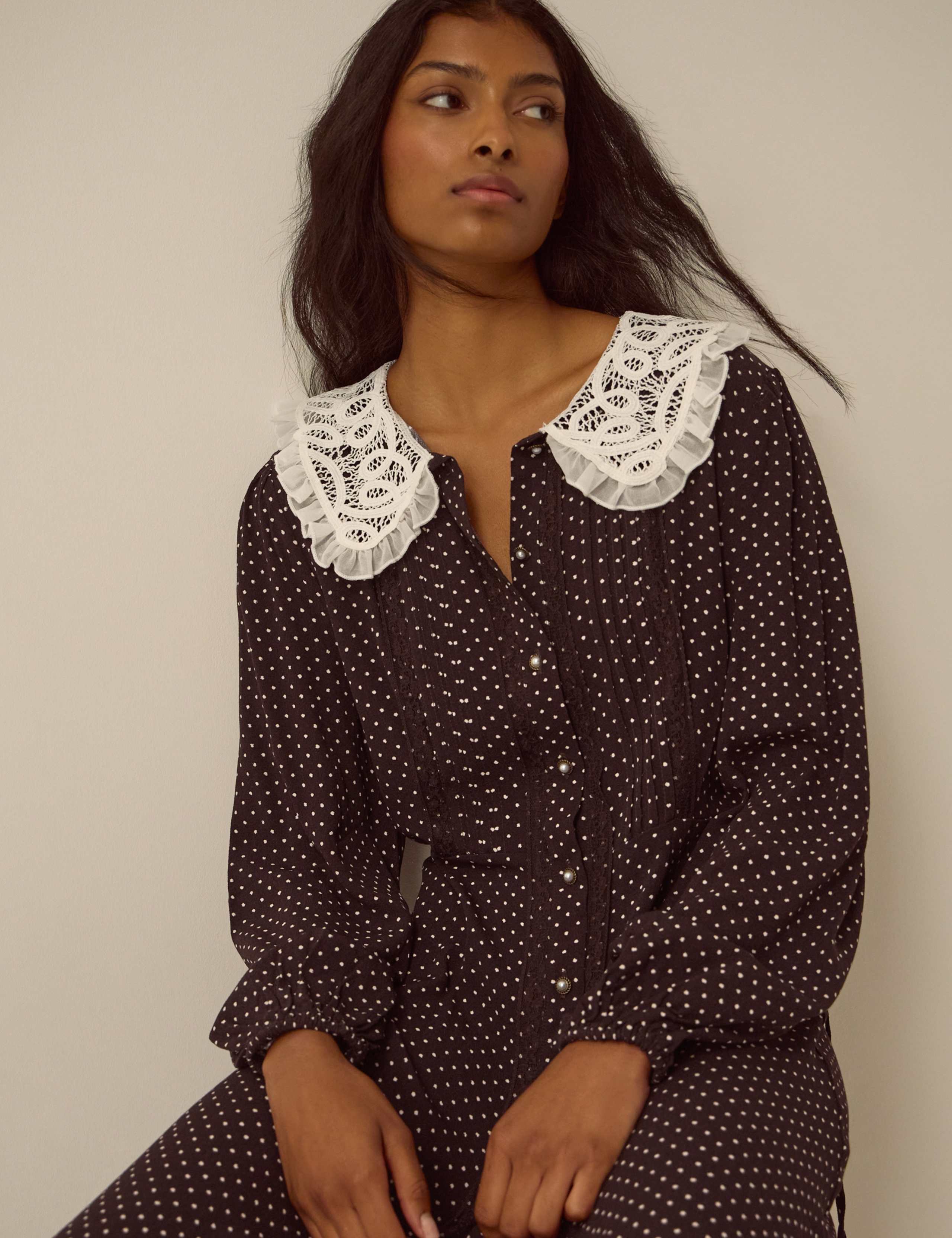 Polka Dot Midi Tea Dress 3 of 5
