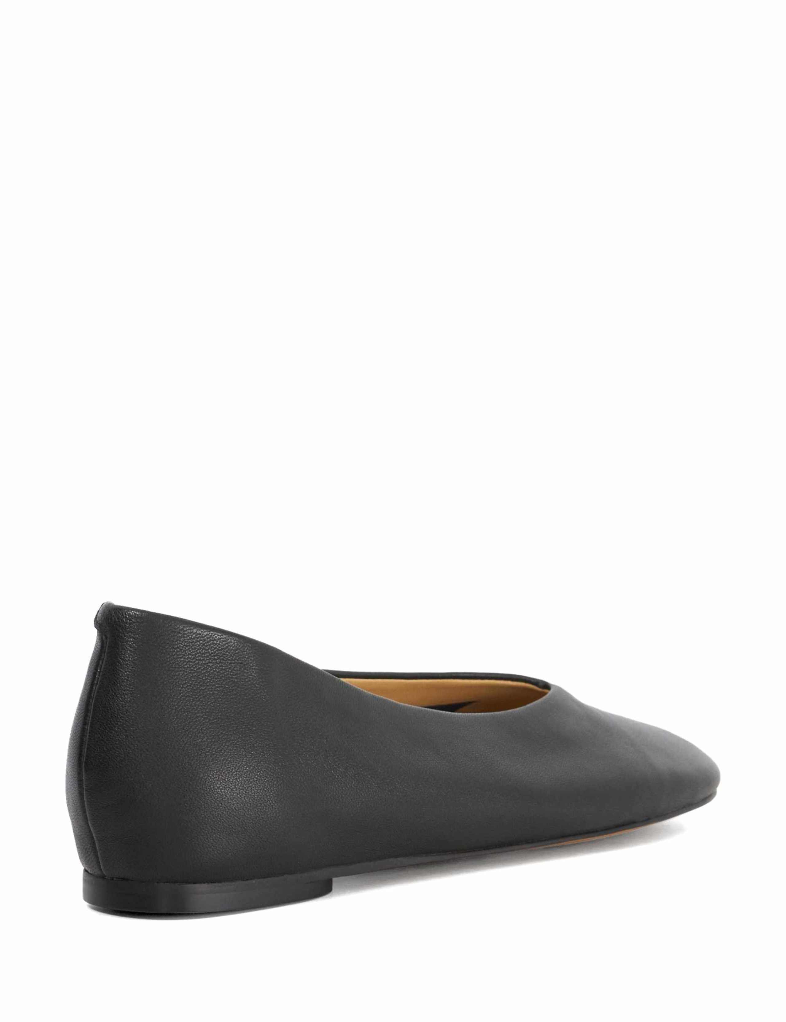 Leather Flat Ballet Pumps 5 of 6
