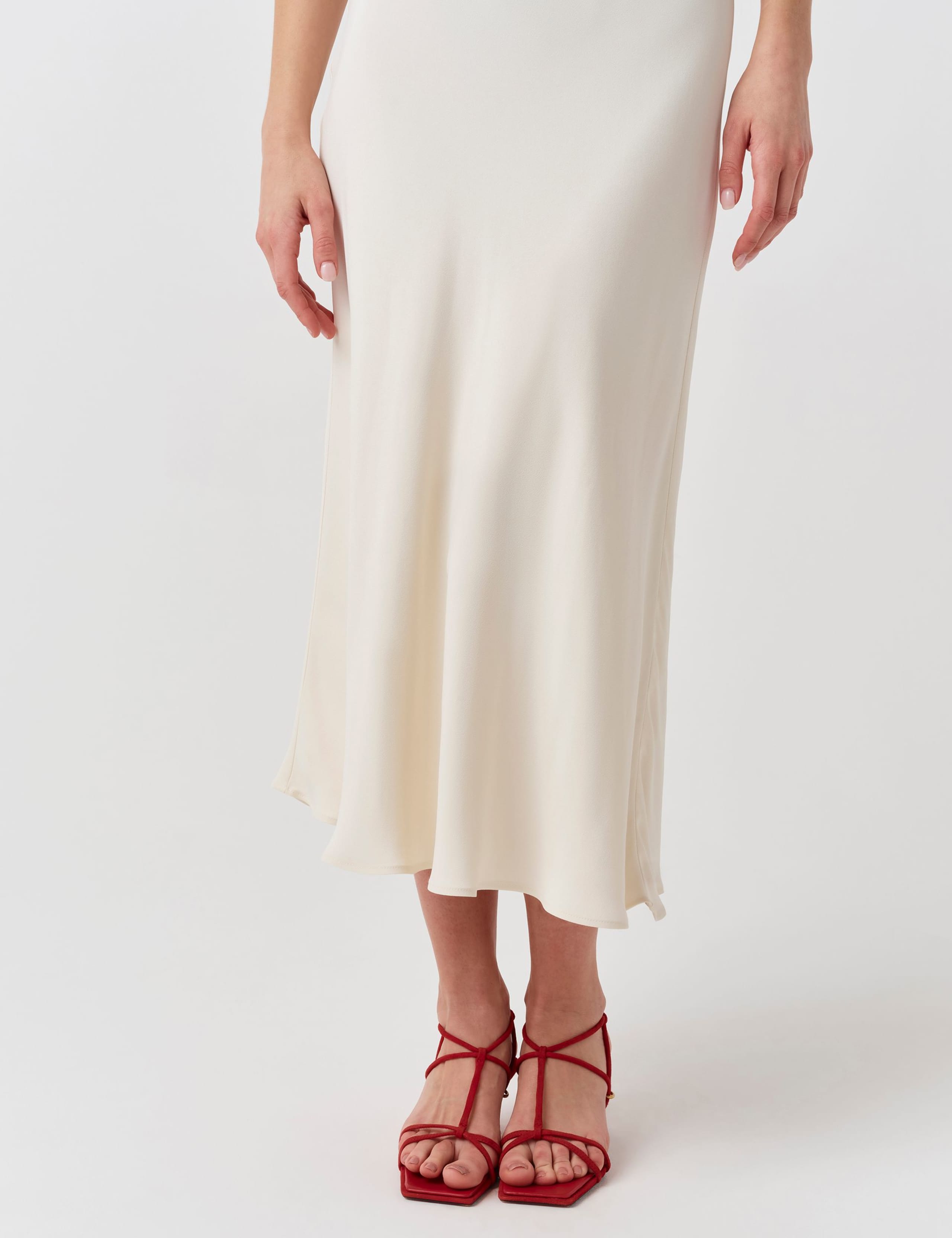 Crepe Midi Slip Skirt 5 of 6
