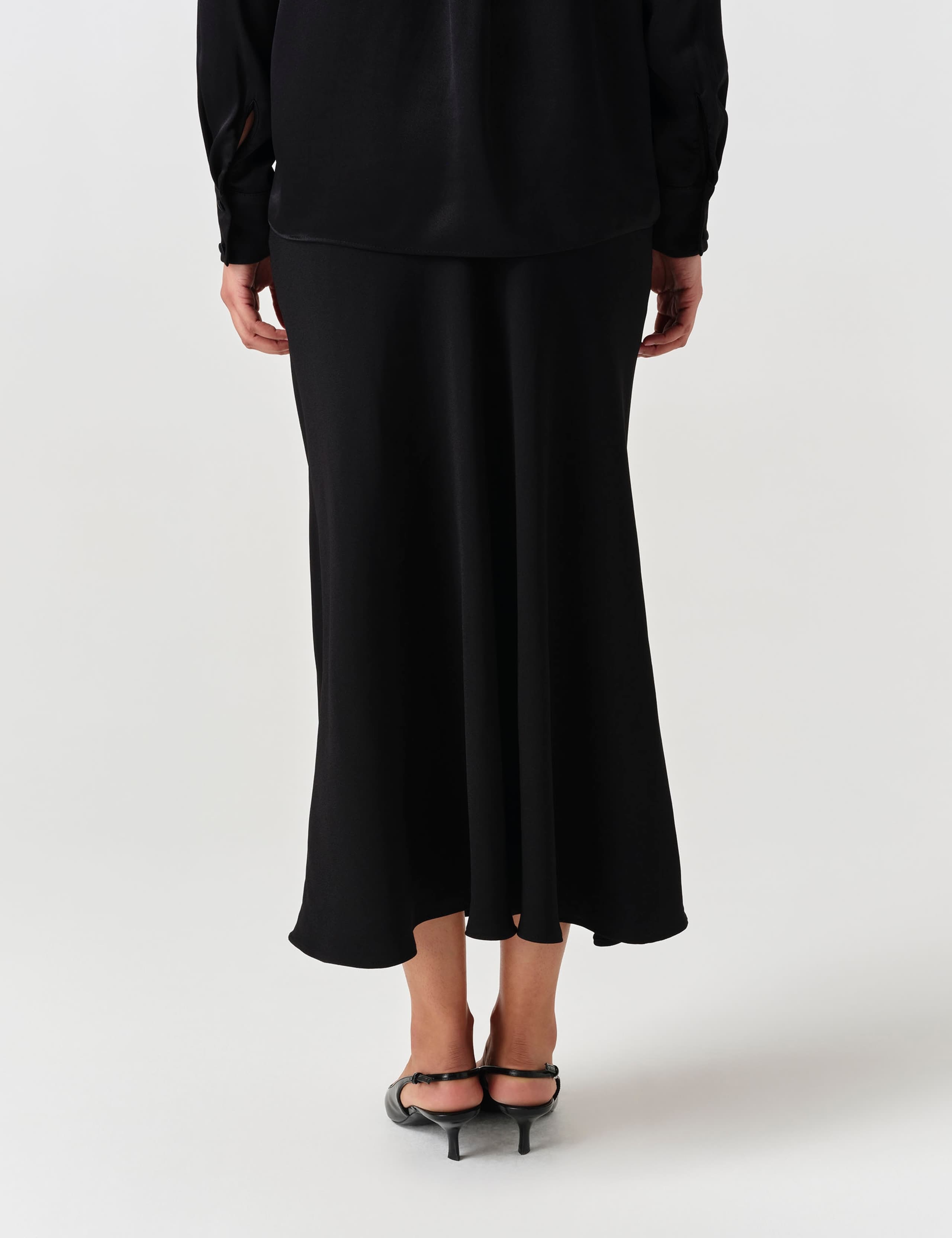 Crepe Midi Slip Skirt 6 of 8