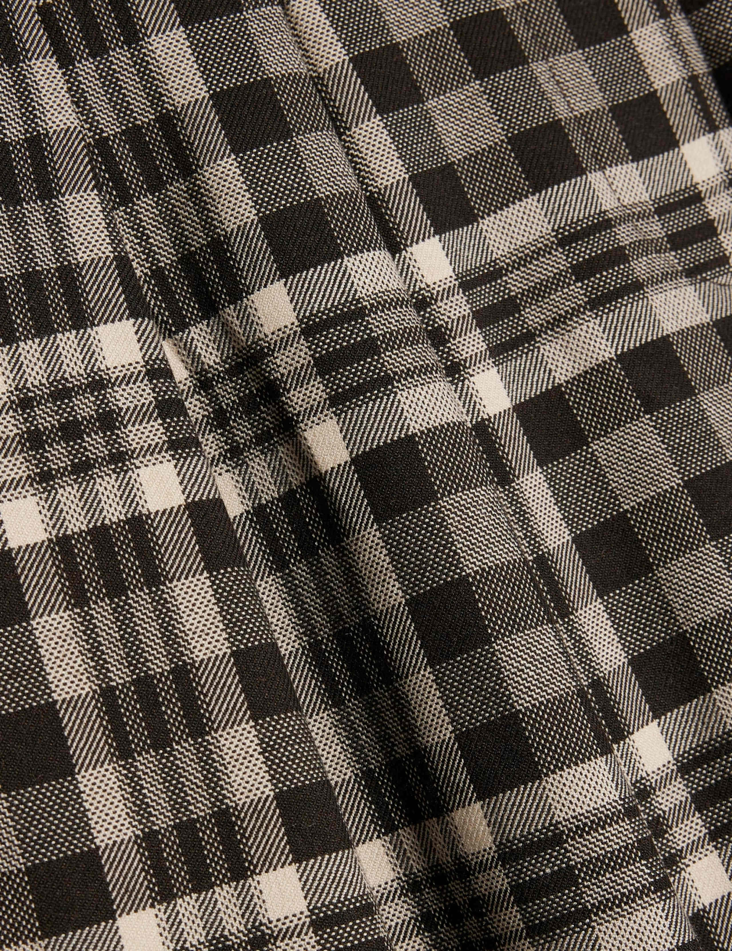 Checked Elasticated Waist Straight Trousers 6 of 6