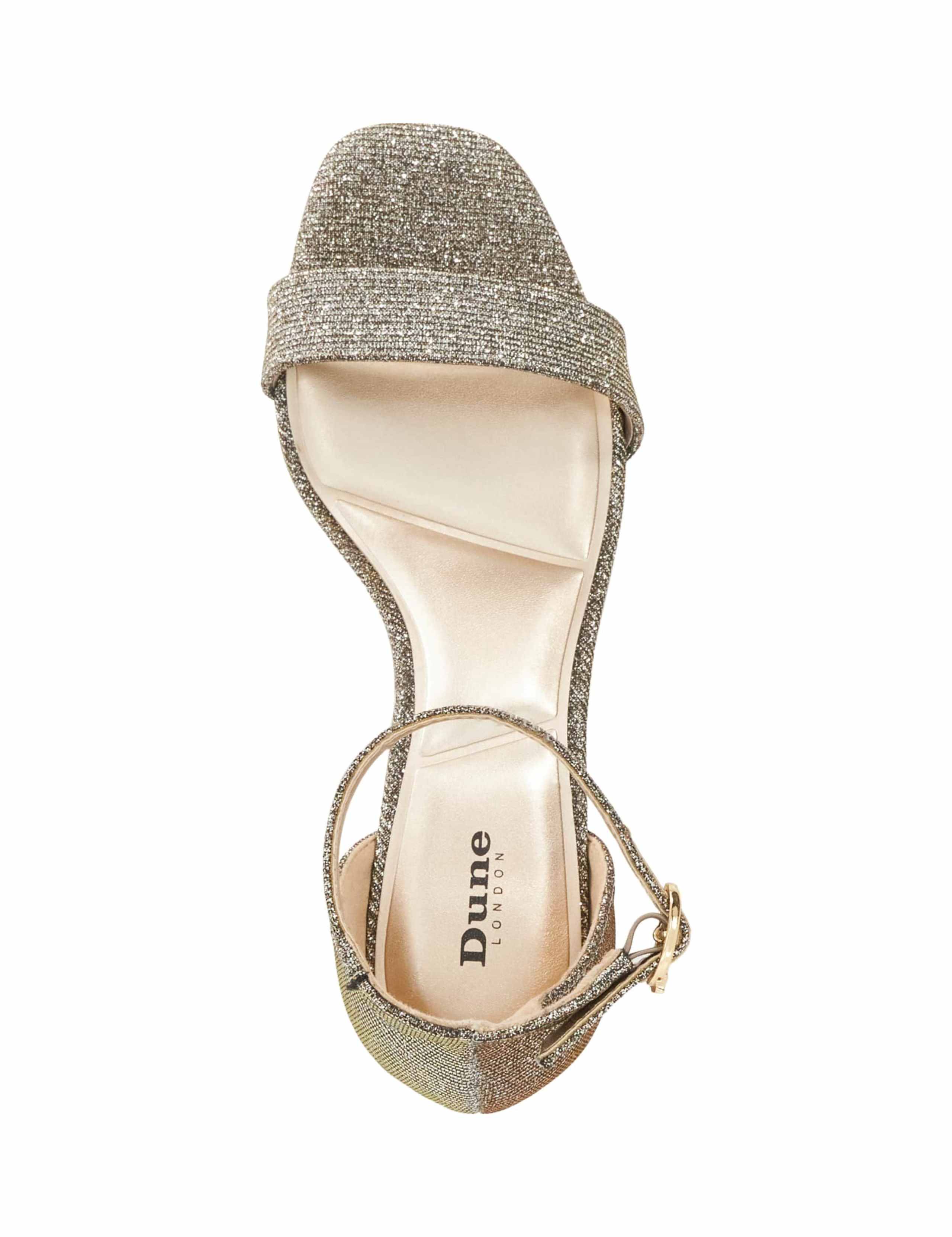 Glitter Ankle Strap Block Heel Sandals 2 of 5