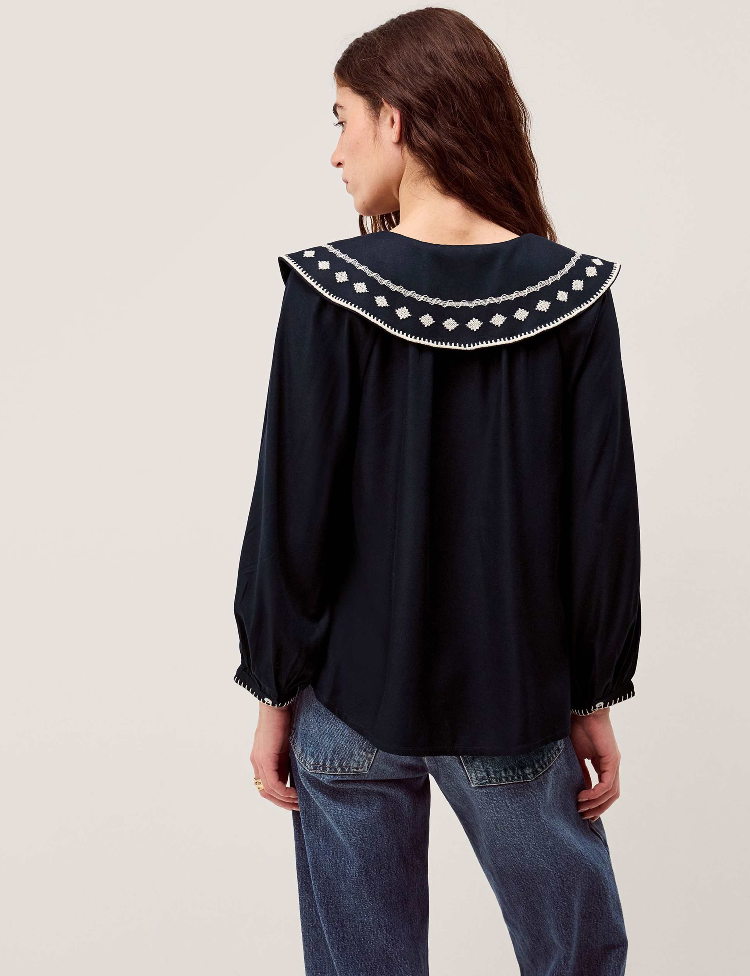 Embroidered Collared Top 4 of 5